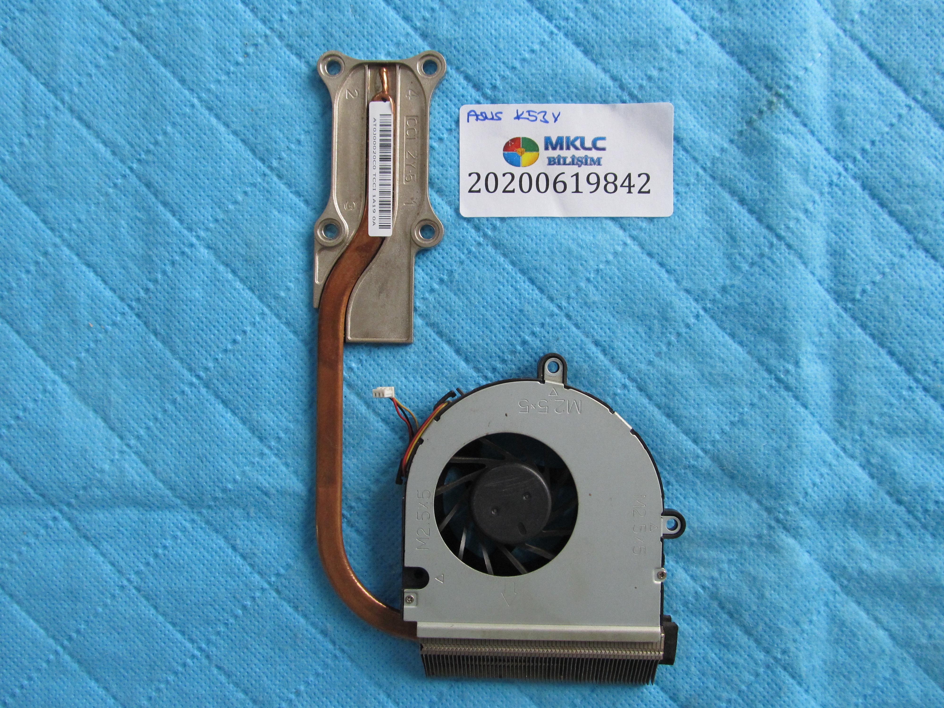 ASUS Asus k53v fan bakir soğutucu (heatsink) küçük görsel 2