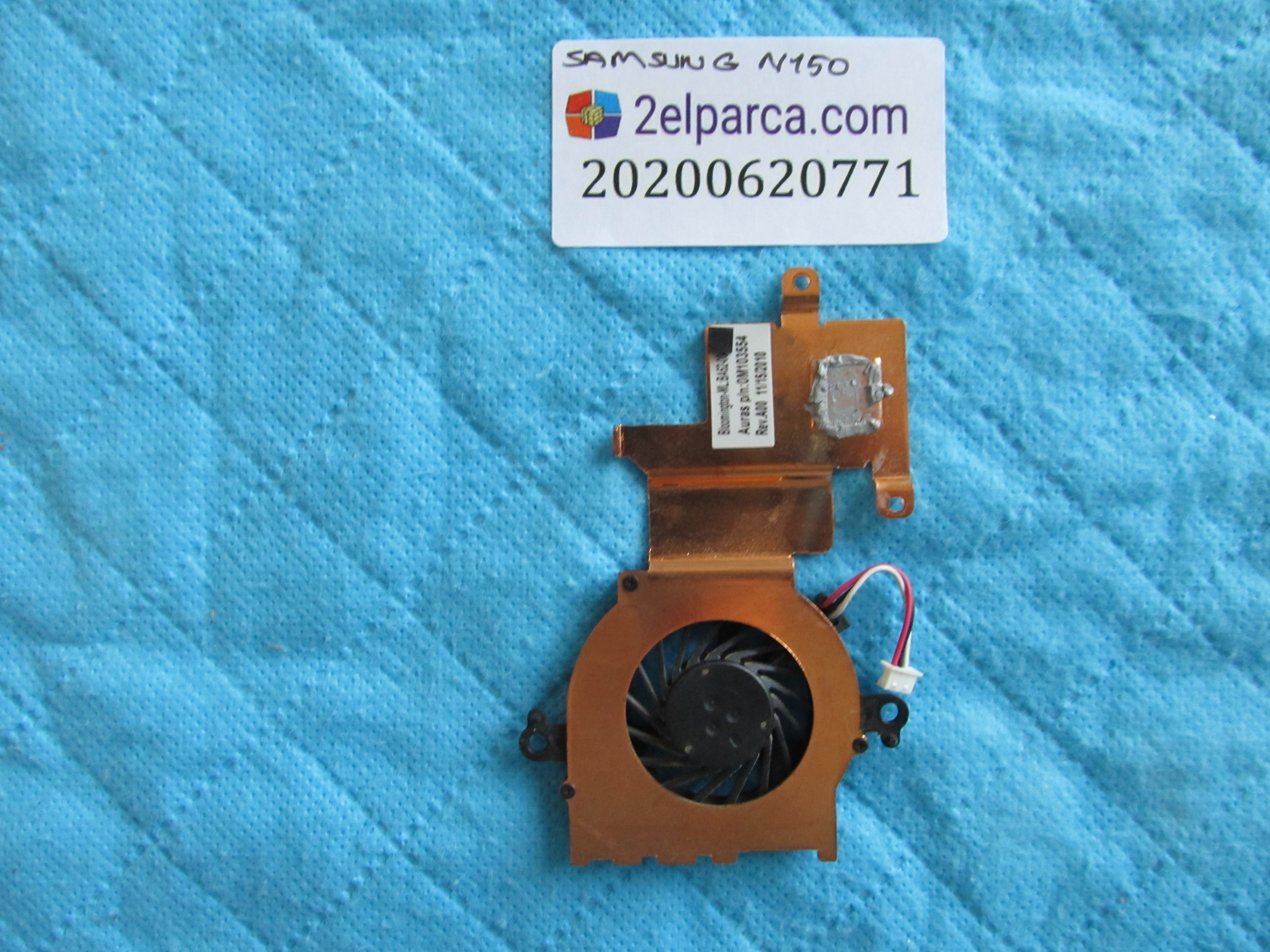 SAMSUNG Samsung n150 fan bakir soğutucu (heatsink) orjinal ürün küçük görsel 2