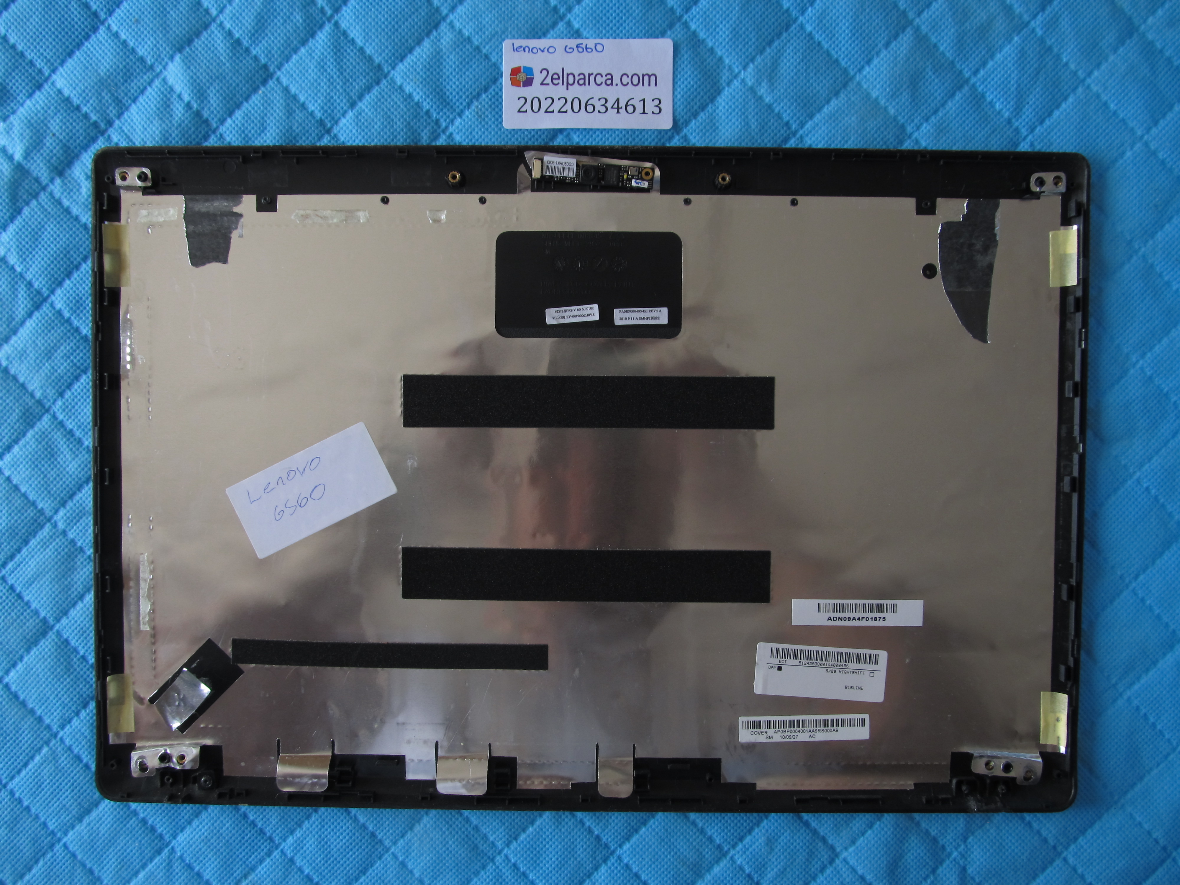 LENOVO Lenovo g560 arka kapak lcd cover (menteşe kapaklari eksik) küçük görsel 2