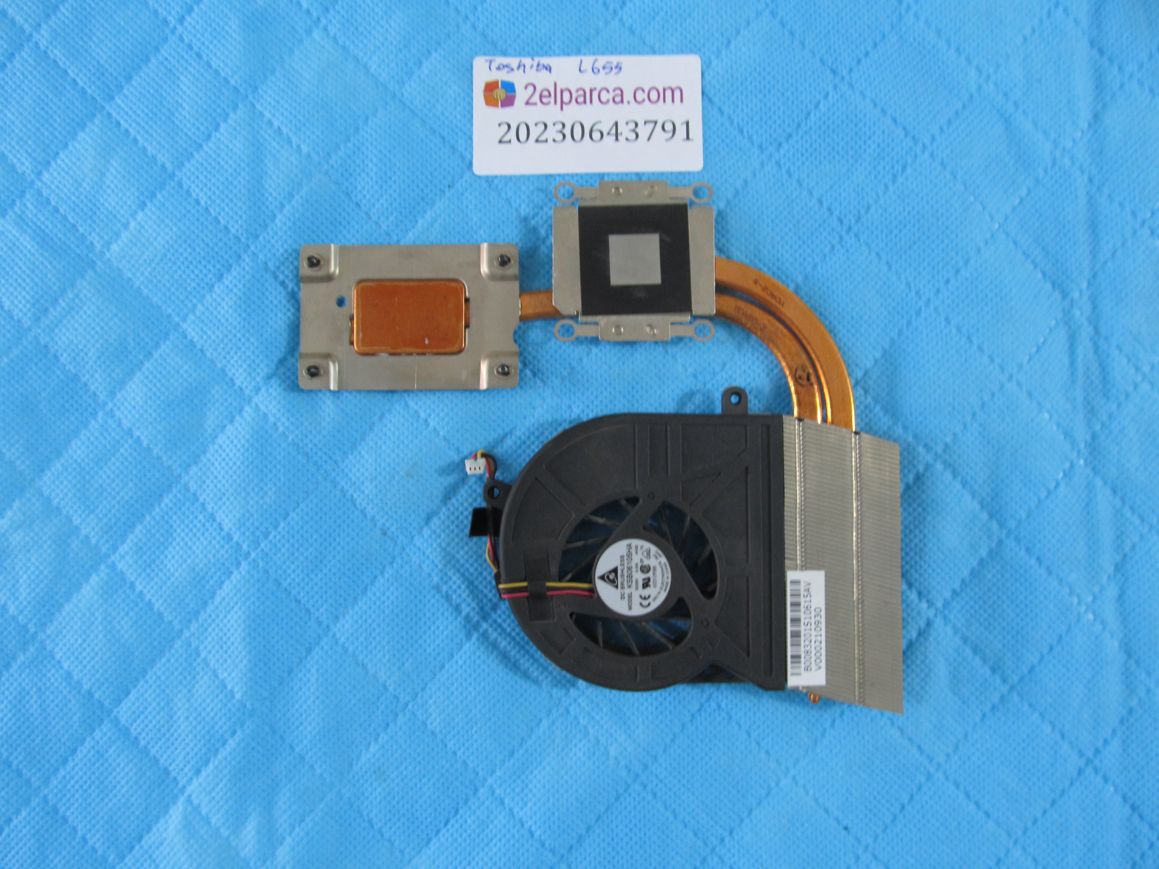 TOSHİBA Toshiba l655 fan bakir soğutucu (heatsink) orjinal ürün küçük görsel 2