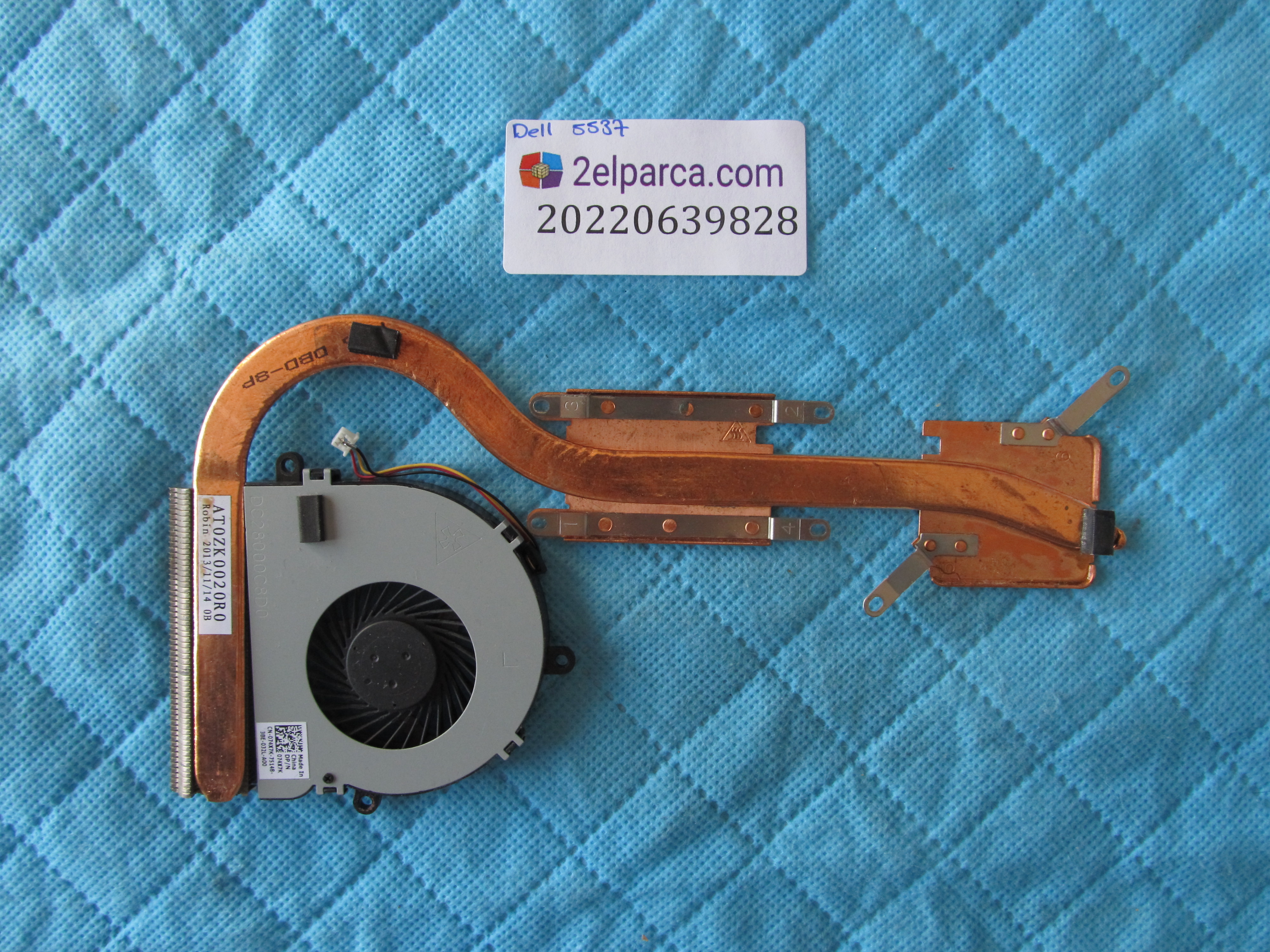 Dell 5537 fan bakir soğutucu (heatsink) orjinal ürün