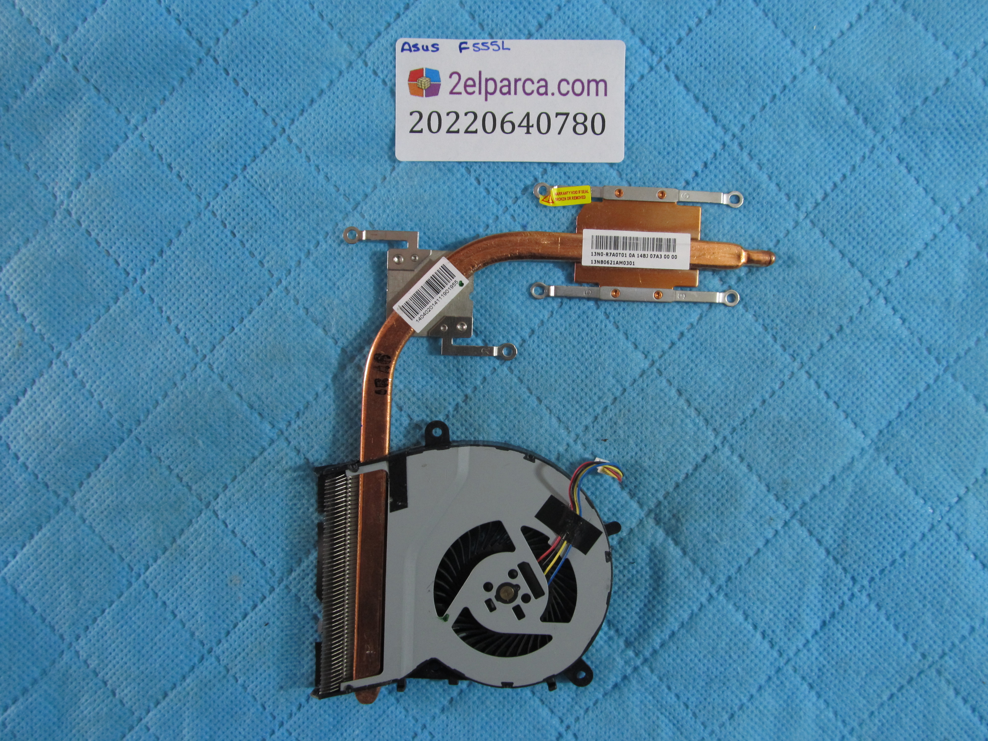 Asus x555l fan bakir soğutucu (heatsink) orjinal ürün