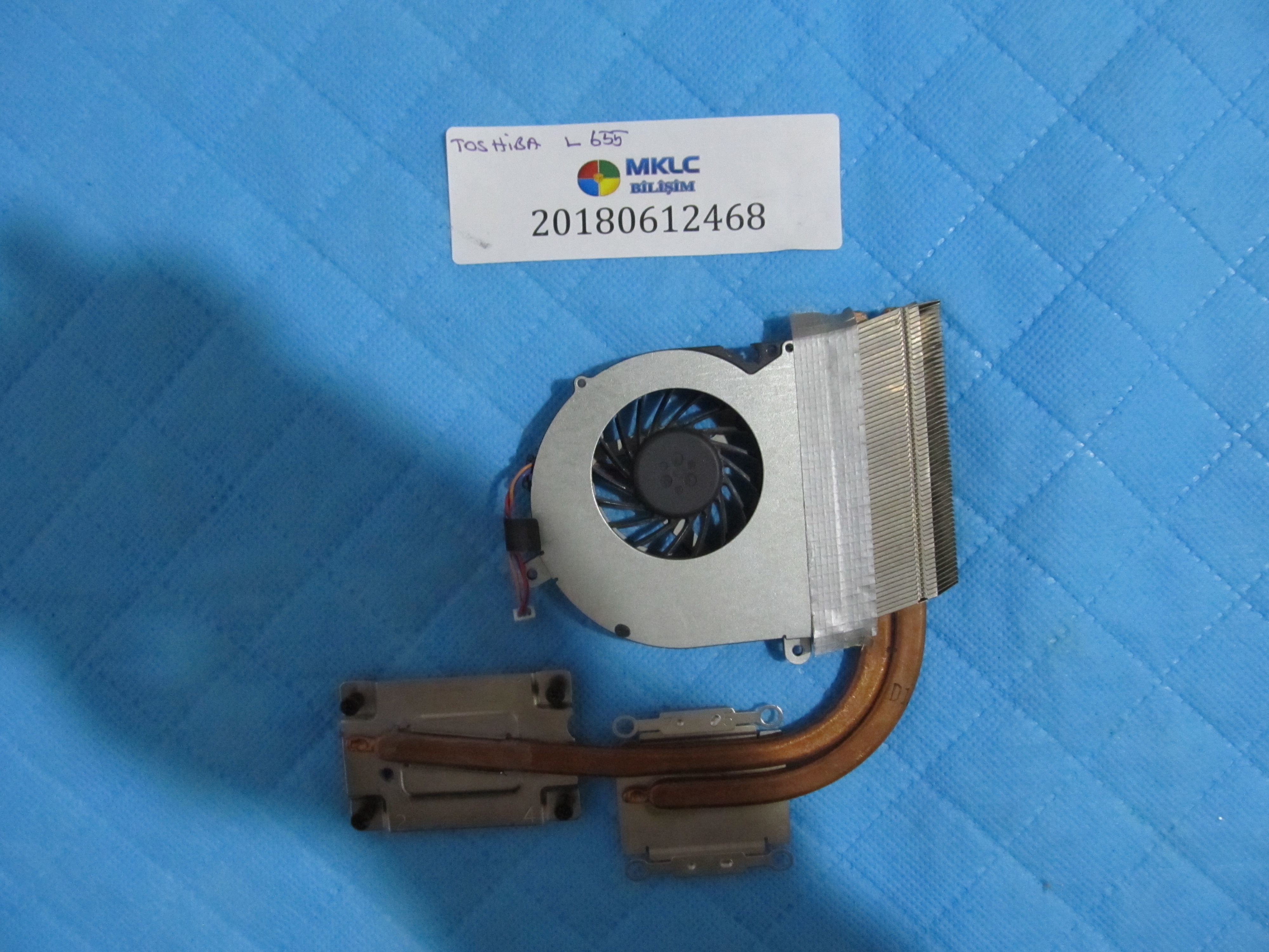 Toshiba l655 fan bakir soğutucu (heatsink) orjinal ürün
