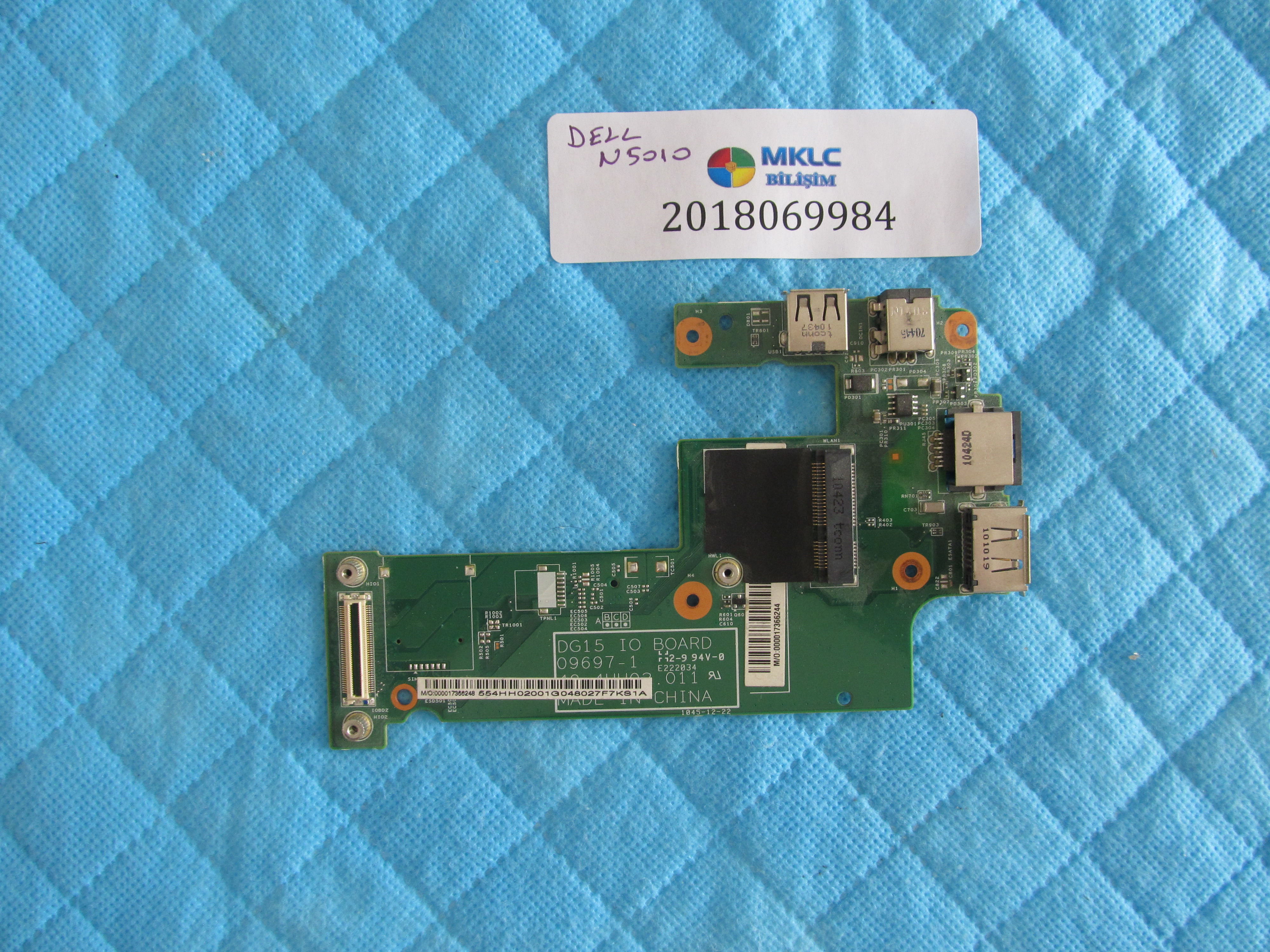 Dell n5010 usb-ethernet ve ses karti dc board orjinal ürün