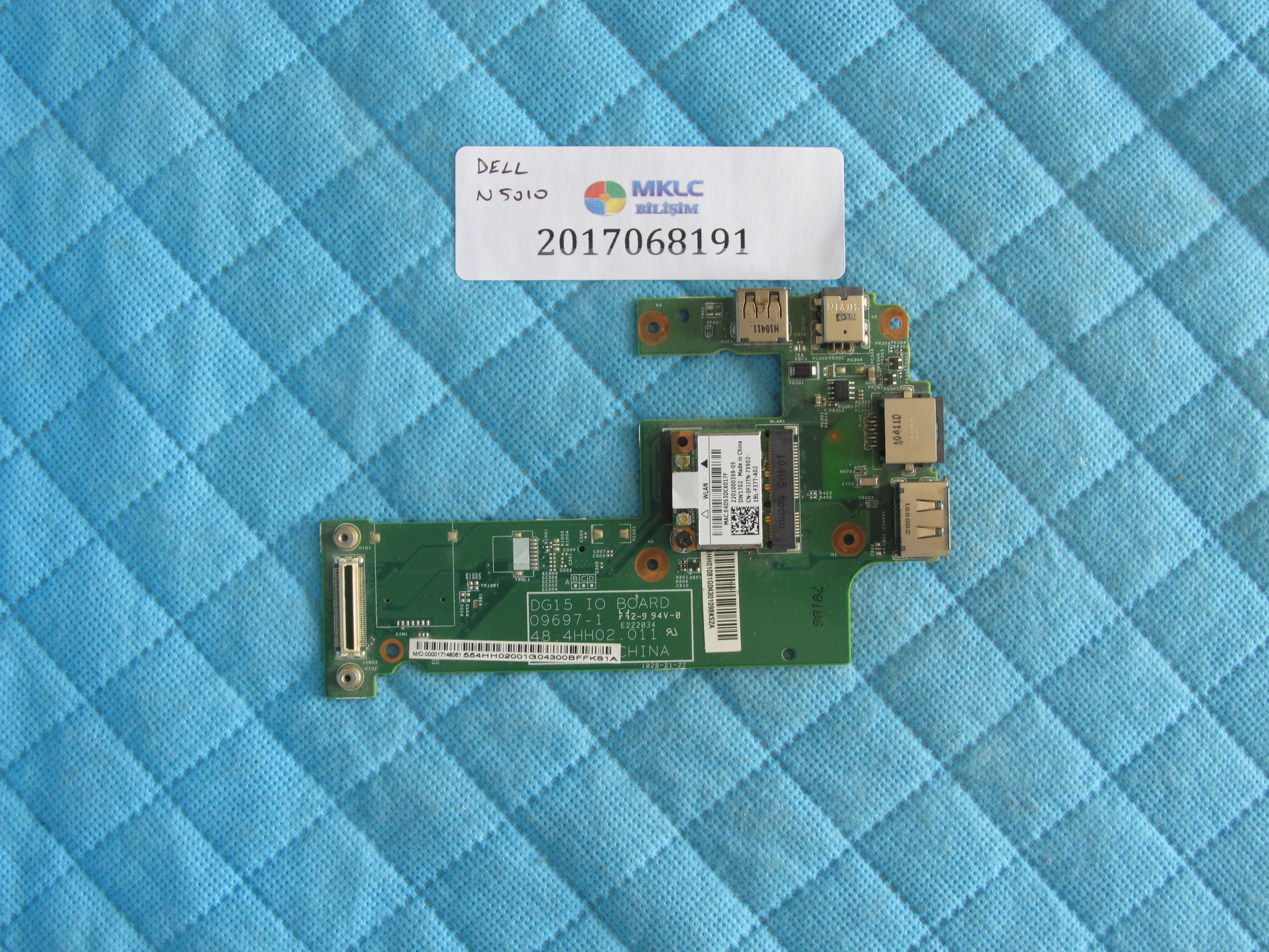 Dell n5010 usb-ethernet ve ses karti dc board orjinal ürün