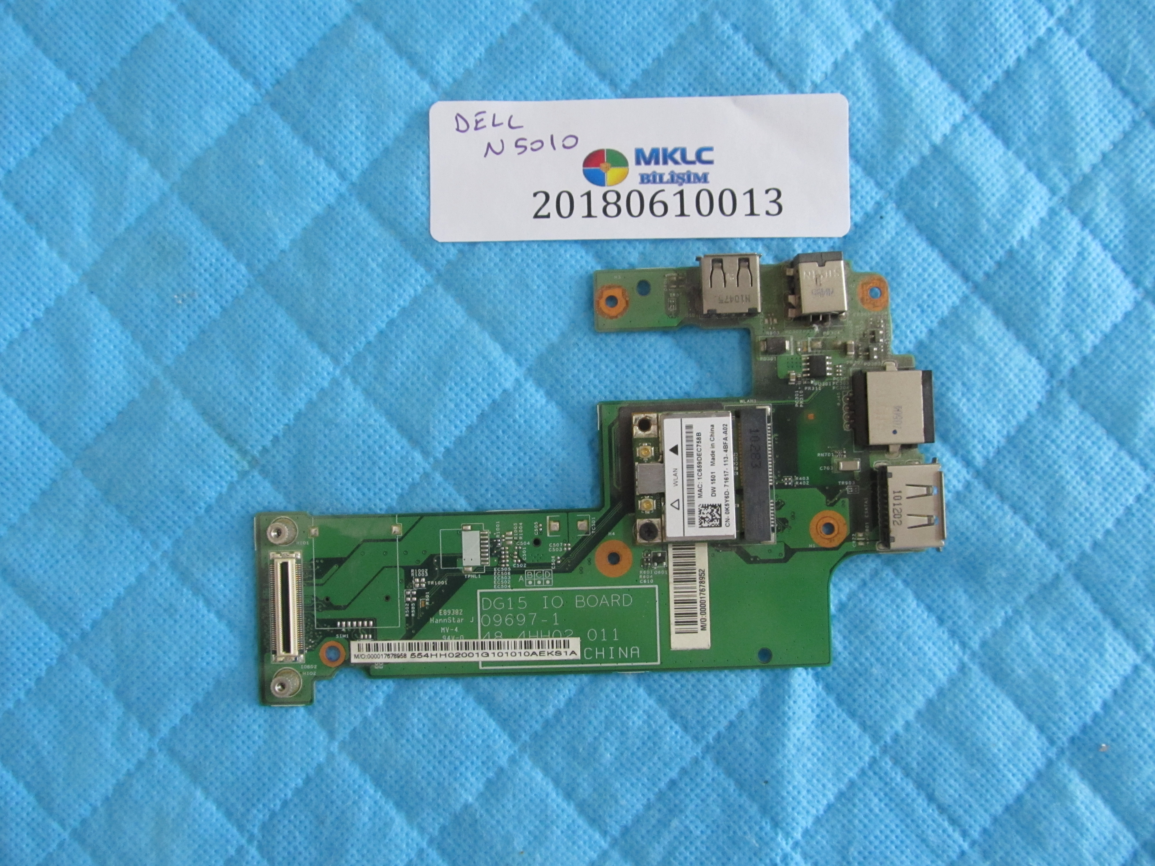 Dell n5010 usb-ethernet ve ses karti dc board orjinal ürün