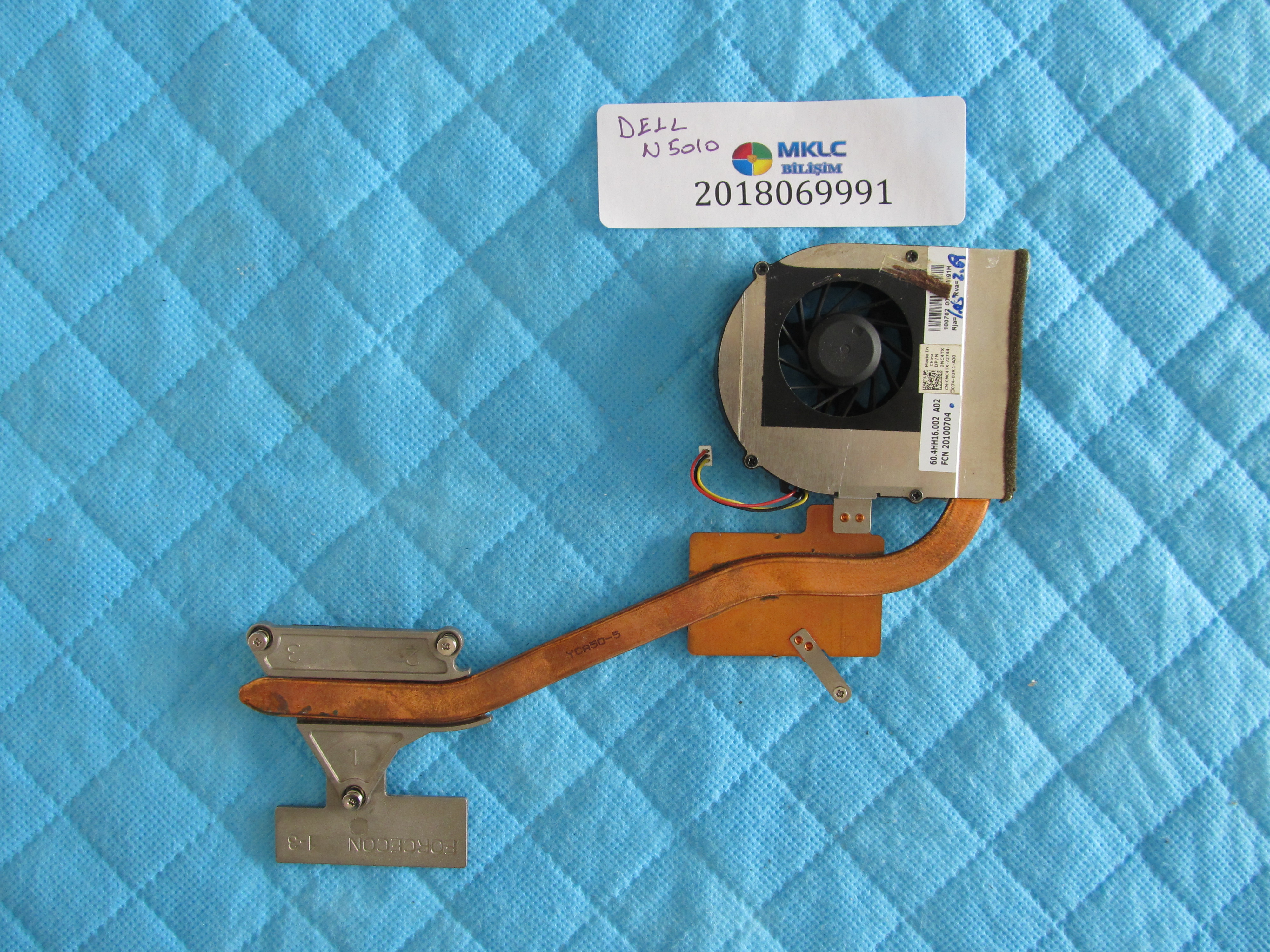 Dell n5010 fan bakir soğutucu (heatsink) orjinal ürün