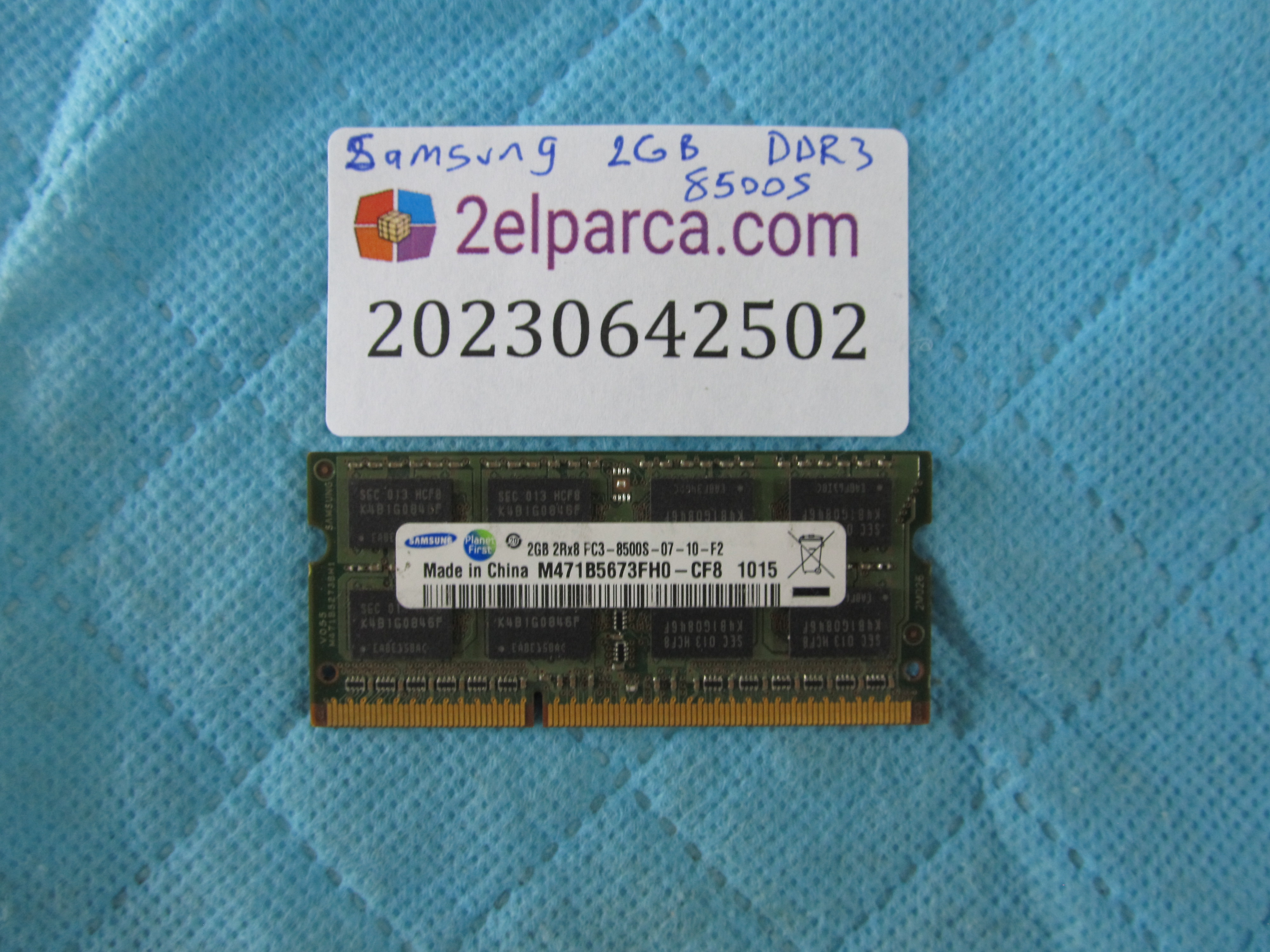 Samsung 2gb ddr3 8500m 07-10-f2 ram bellek orjinal ürün