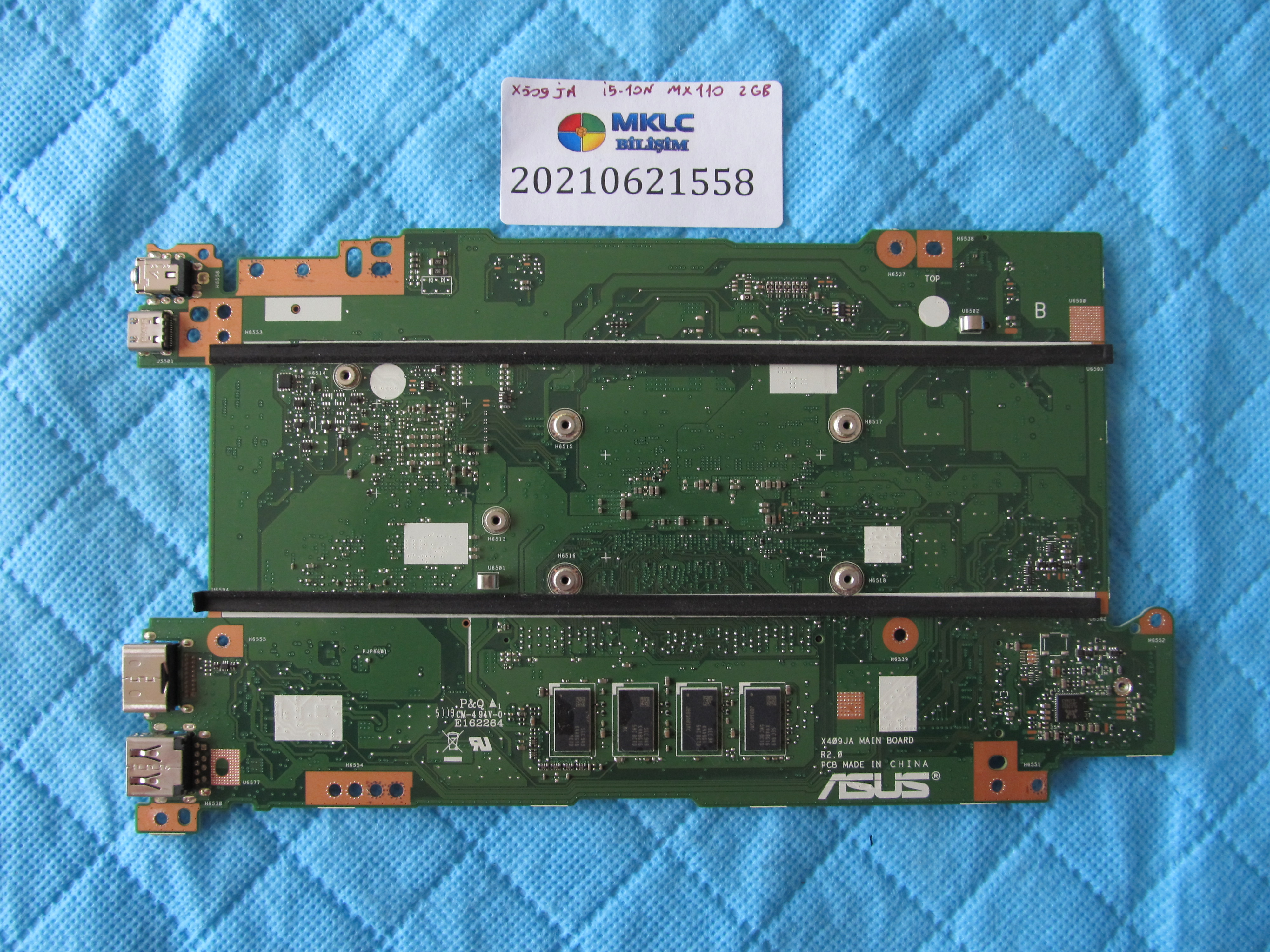 ASUS Asus x509 anakart x409ja anakart i5 10 nesil mx110 vga orjinal sifir küçük görsel 2