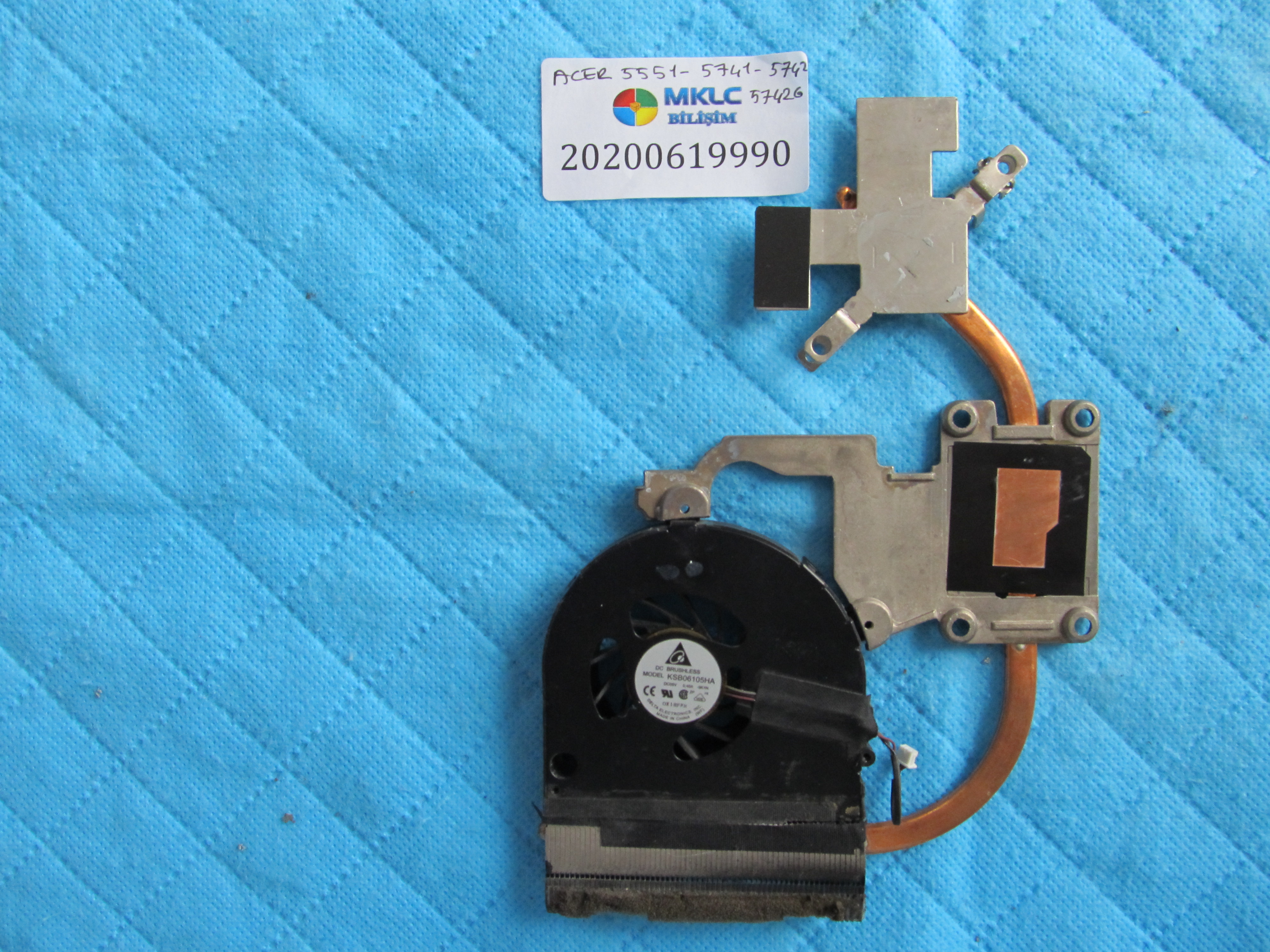 ACER Acer 5551-5741-55742-5742g fan bakir soğutucu (heatsink) orjinal ürün küçük görsel 2