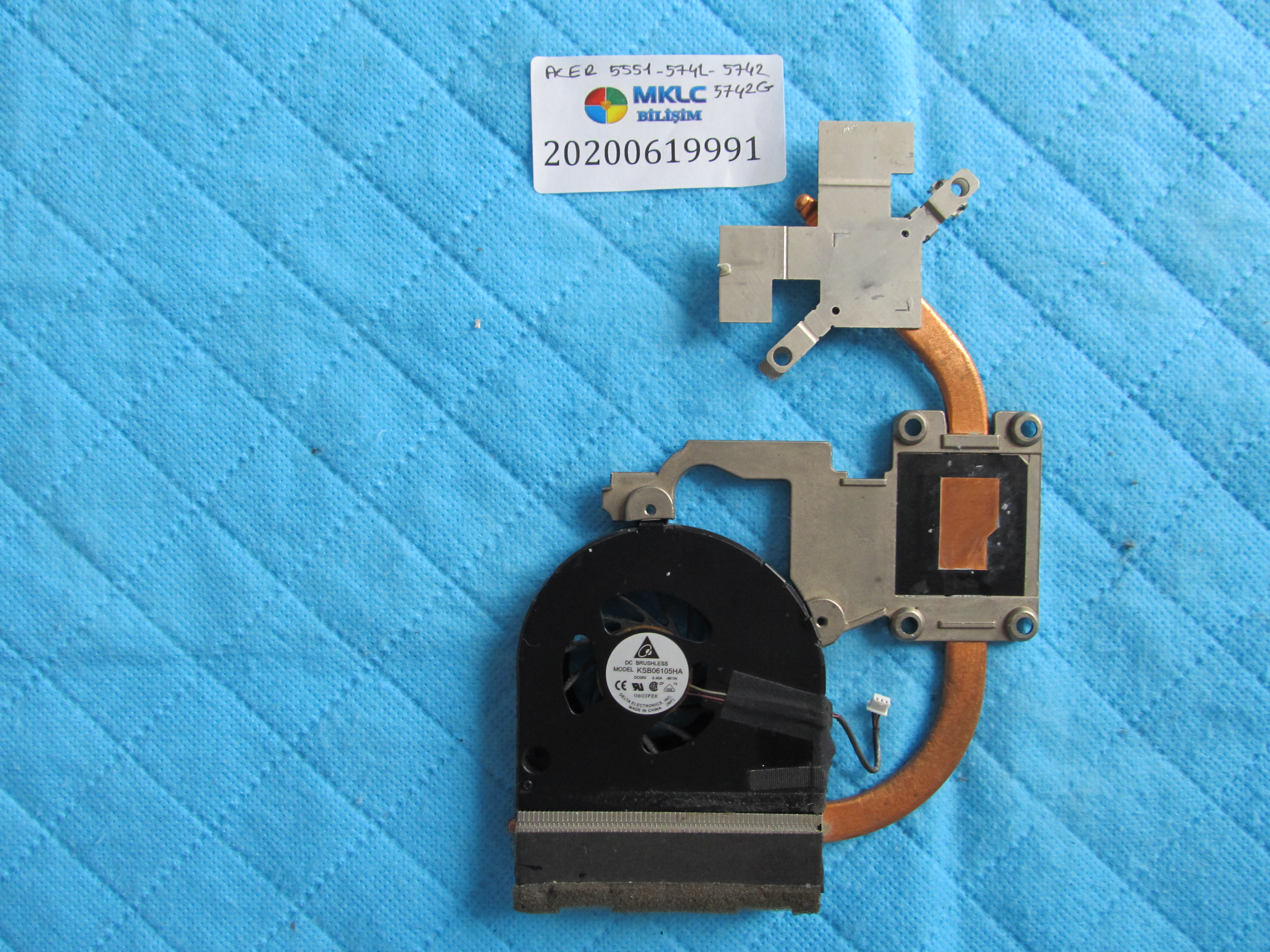 ACER Acer 5551-5741-55742-5742g fan bakir soğutucu (heatsink) orjinal ürün küçük görsel 2