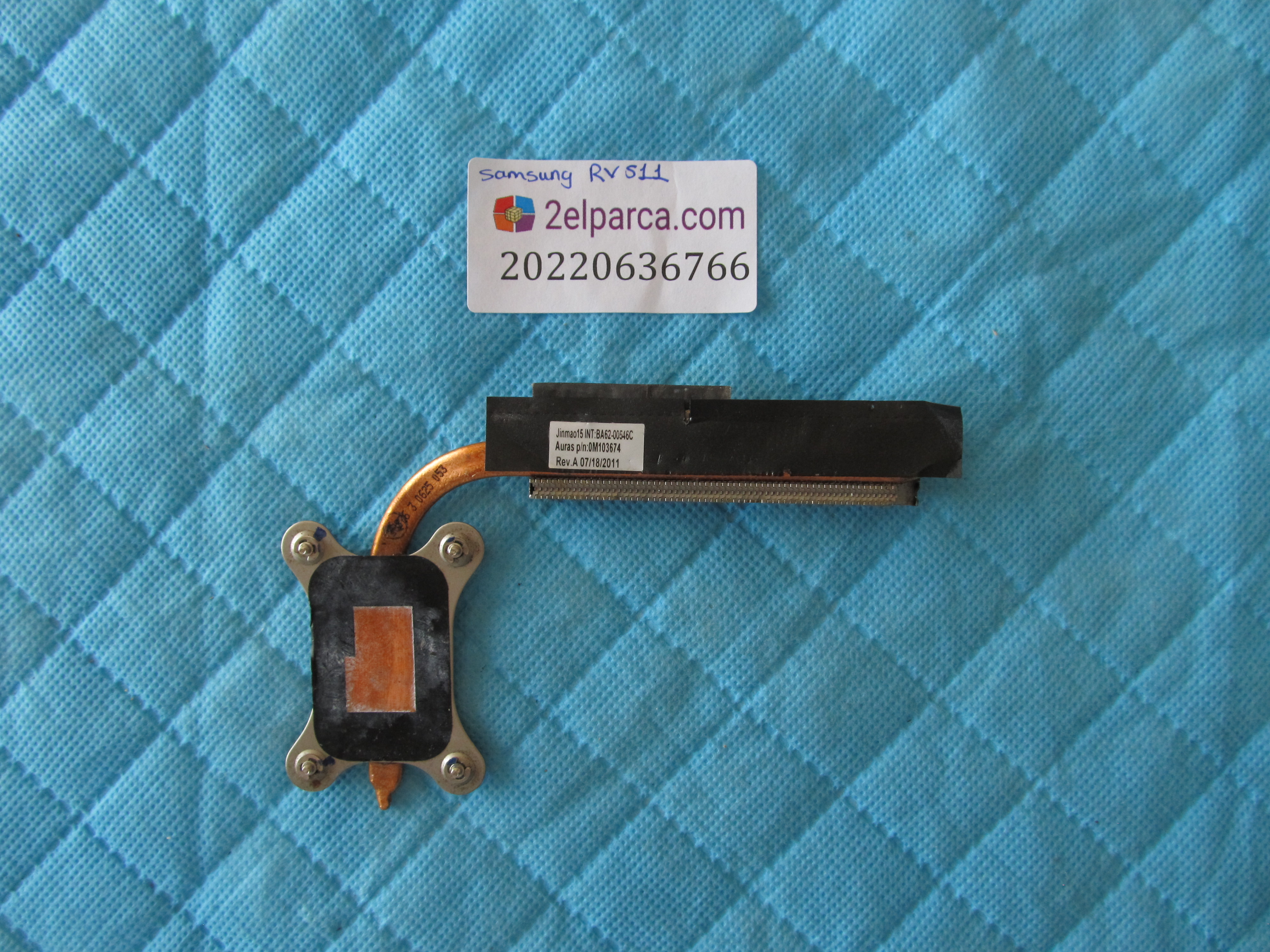 SAMSUNG Samsung rv511 soğutucu bakir (heatsink) orjinal ürün küçük görsel 2