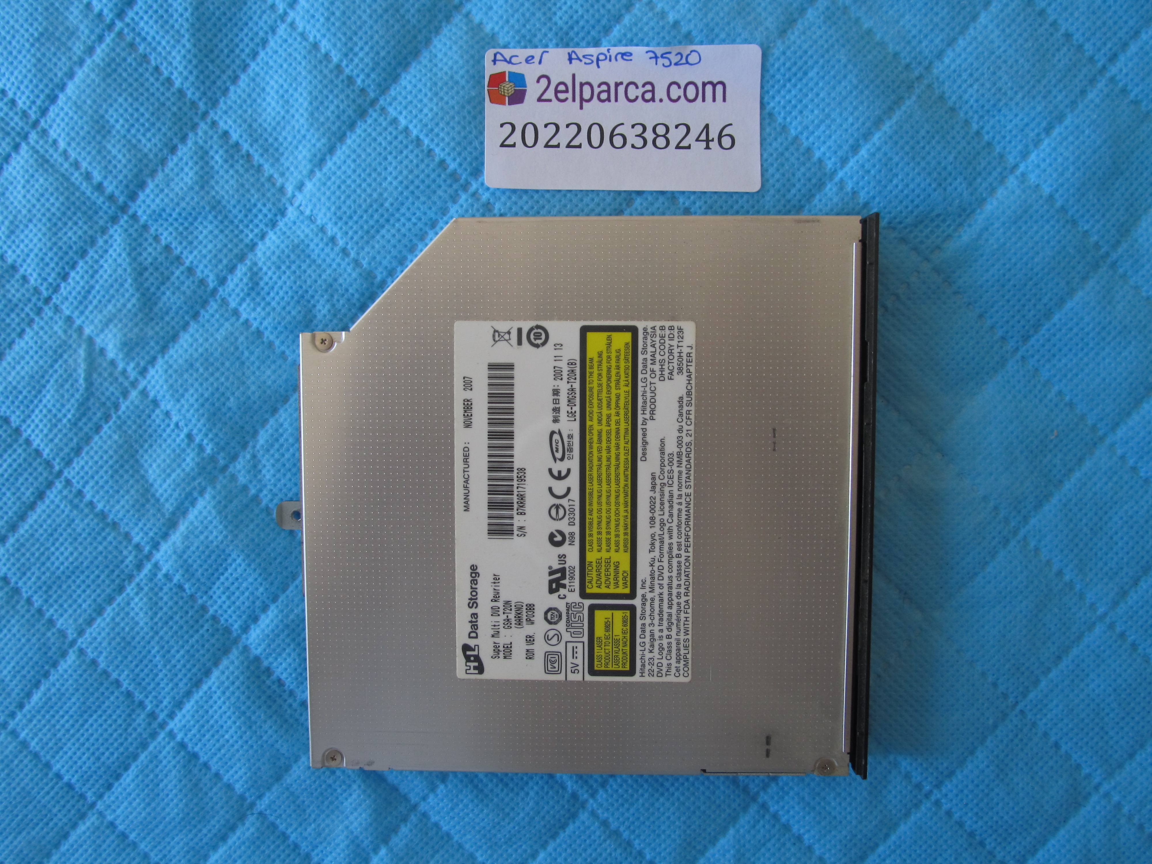 ACER Acer aspire 7520 dvd sürücü orjinal ürün küçük görsel 2