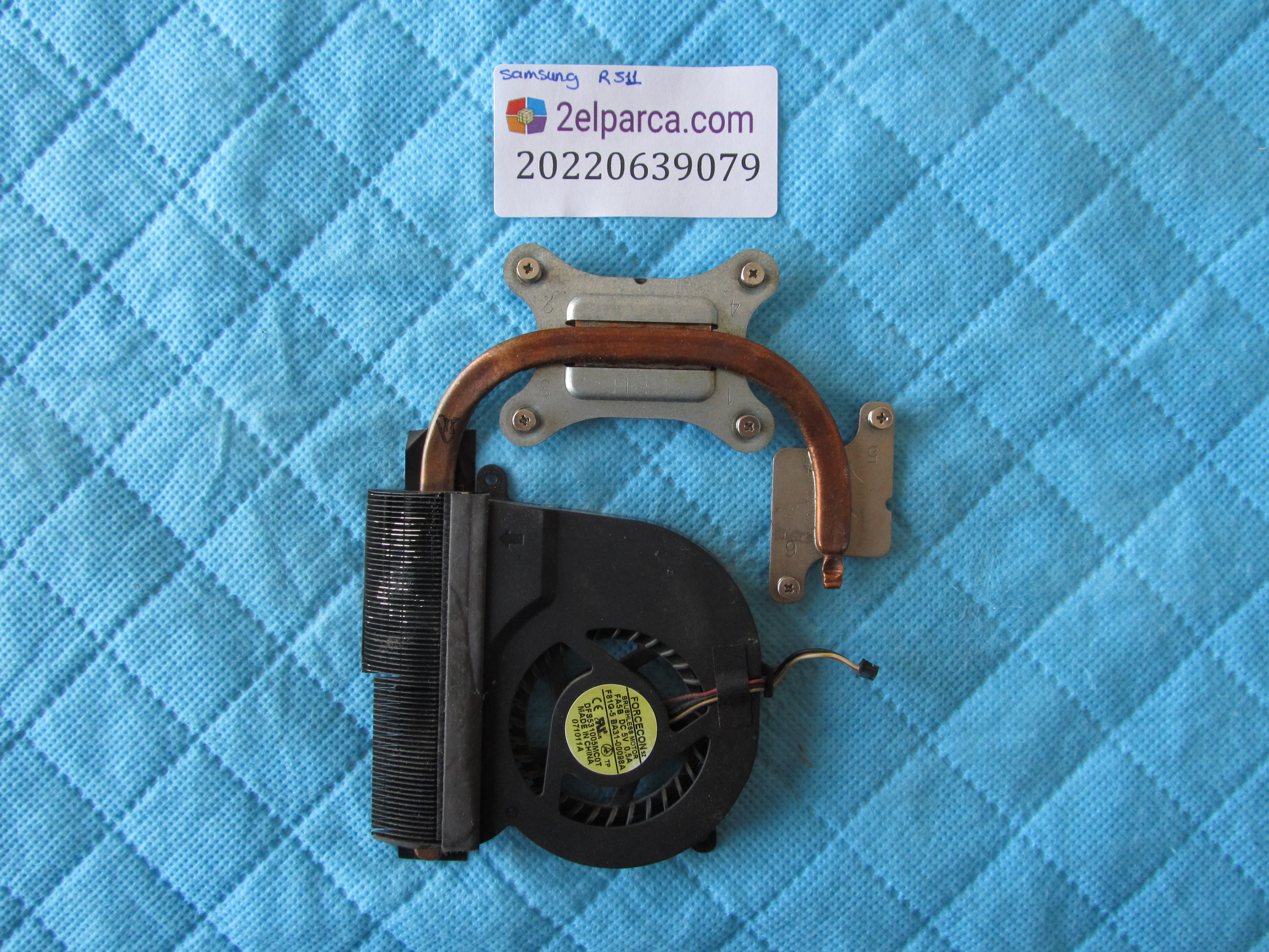 SAMSUNG Samsung rv511 fan soğutucu bakir heatsink set orjinal ürün küçük görsel 2