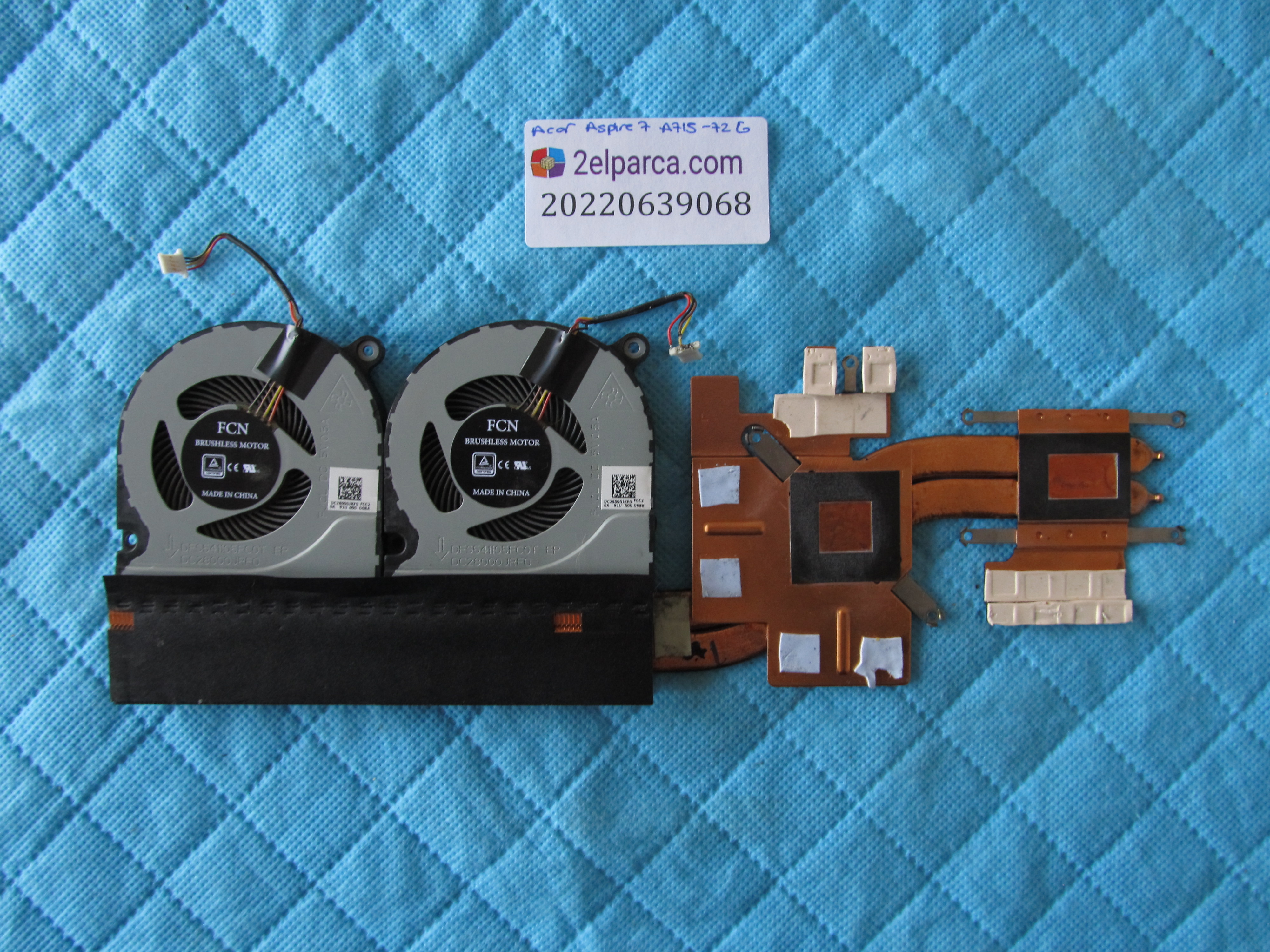ACER Acer a715-72g fan soğutucu bakir heatsink full set orjinal ürün küçük görsel 2