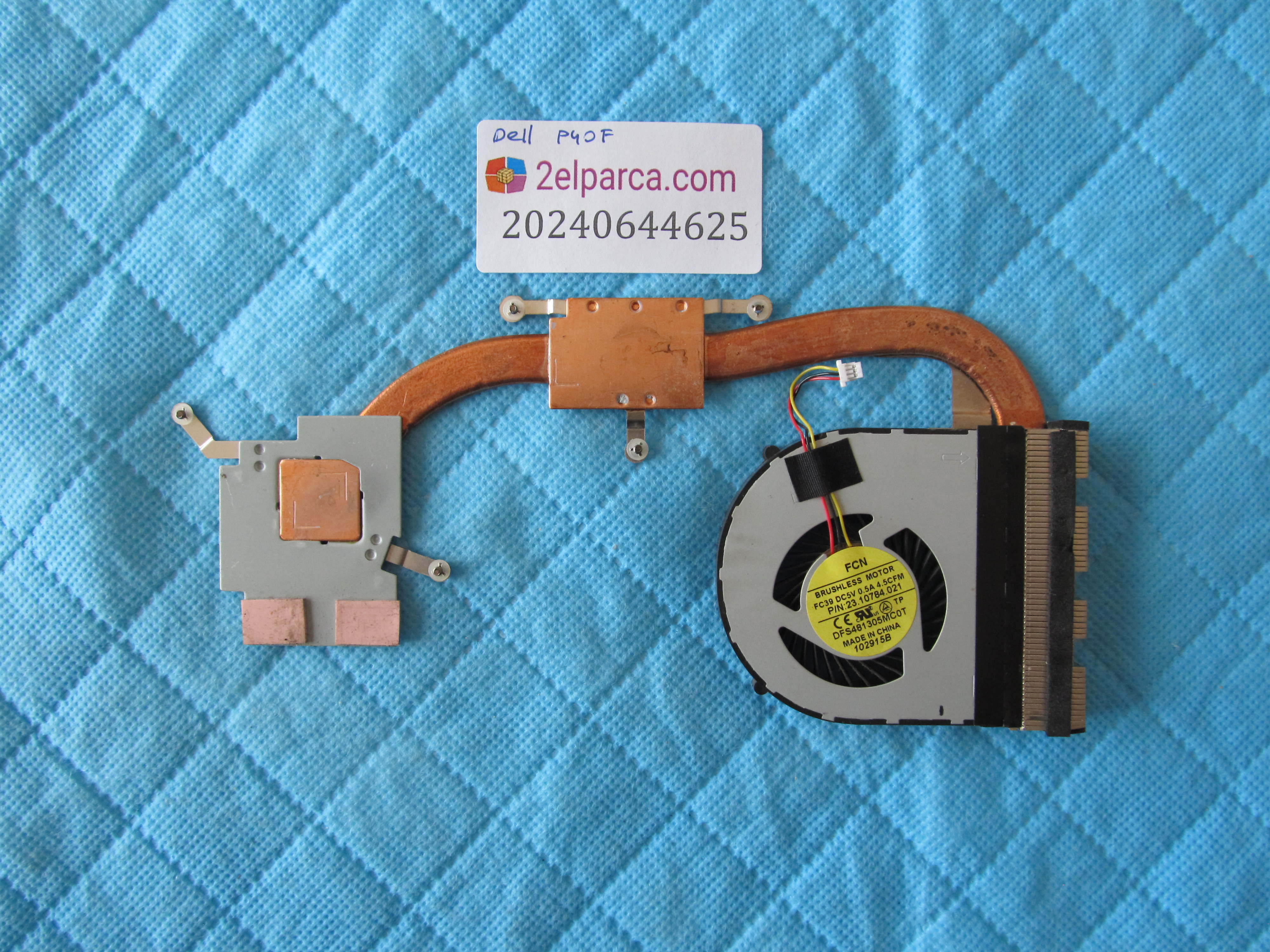 DELL Dell 15-3000 fan soğutucu bakir (heatsink) p40f orjinal ürün küçük görsel 2