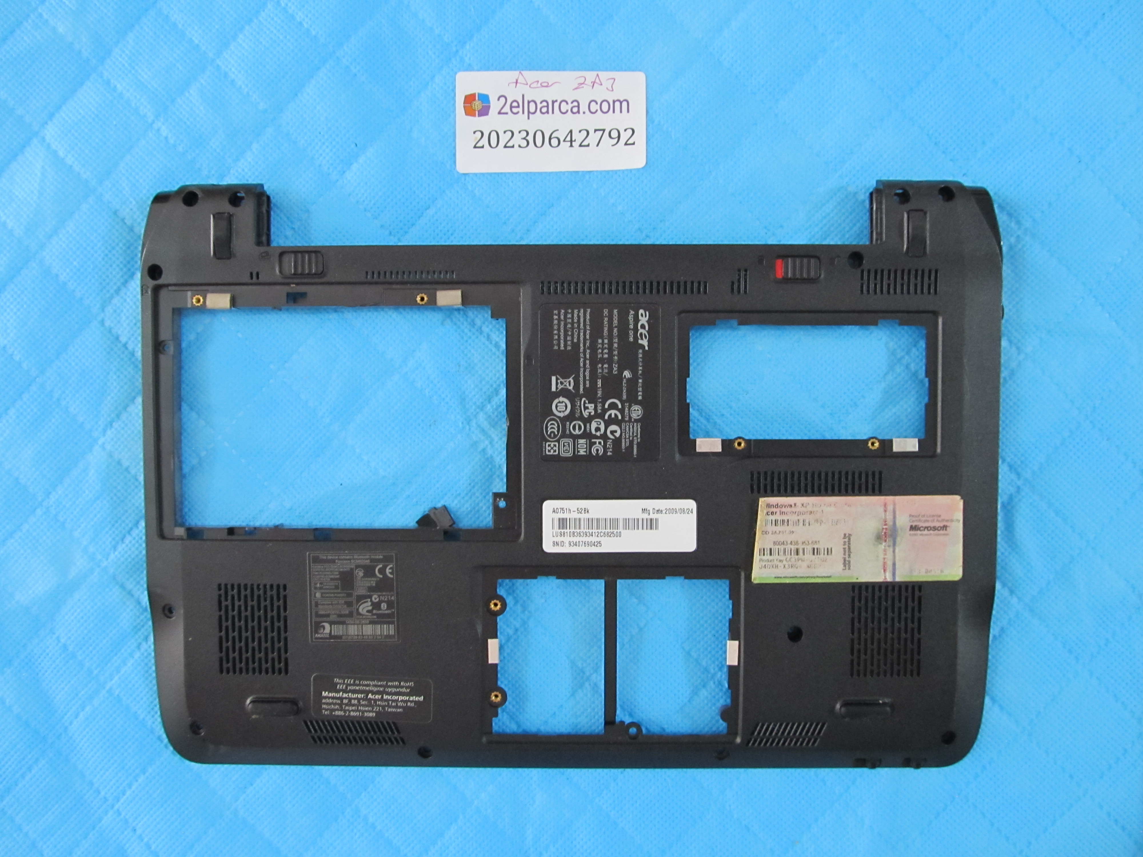 ACER Acer aspire one za3 alt kasa orjinal ürün küçük görsel 2