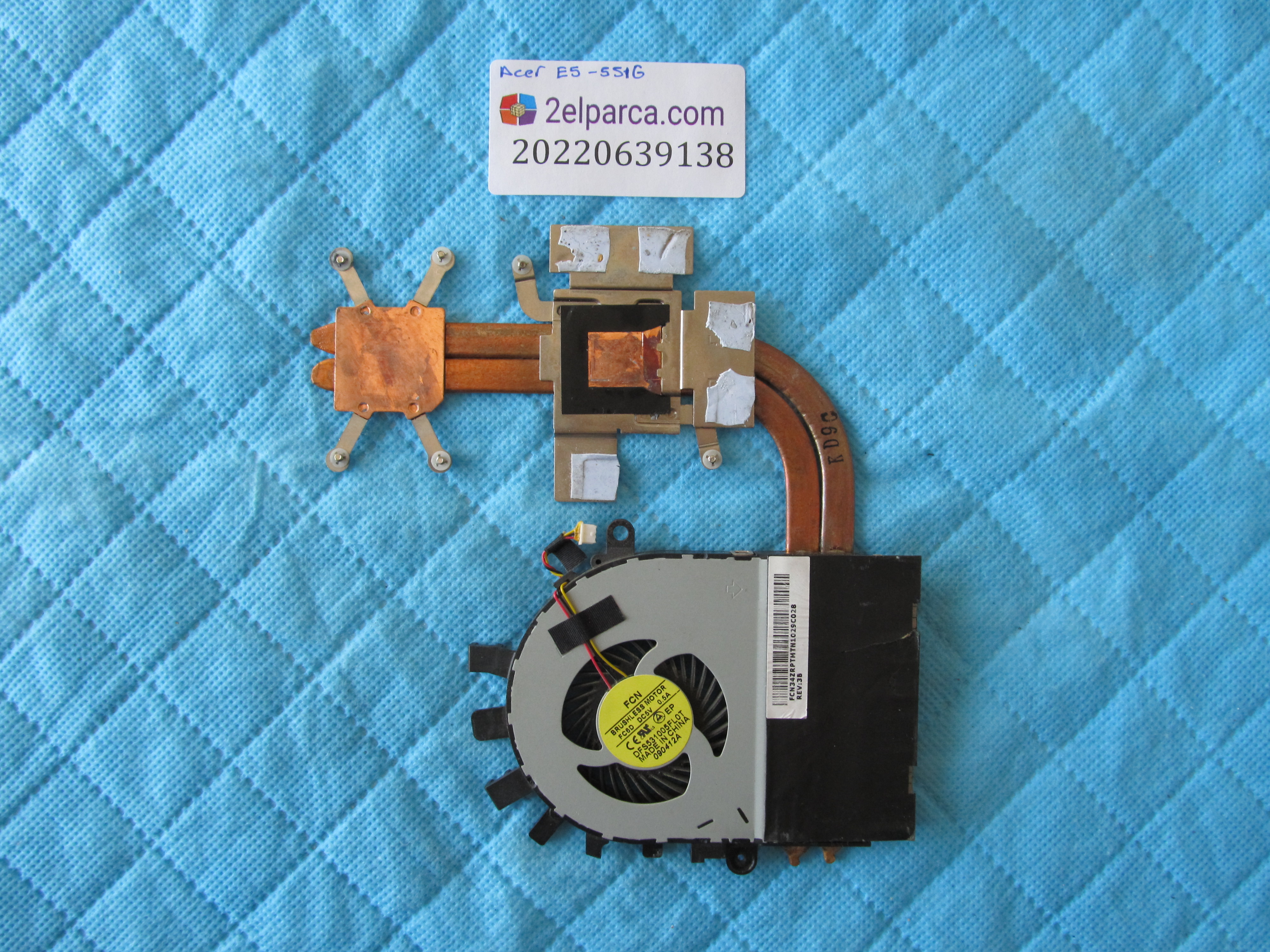 ACER Acer e5-551g fan soğutucu bakir heatsink orjinal ürün küçük görsel 2