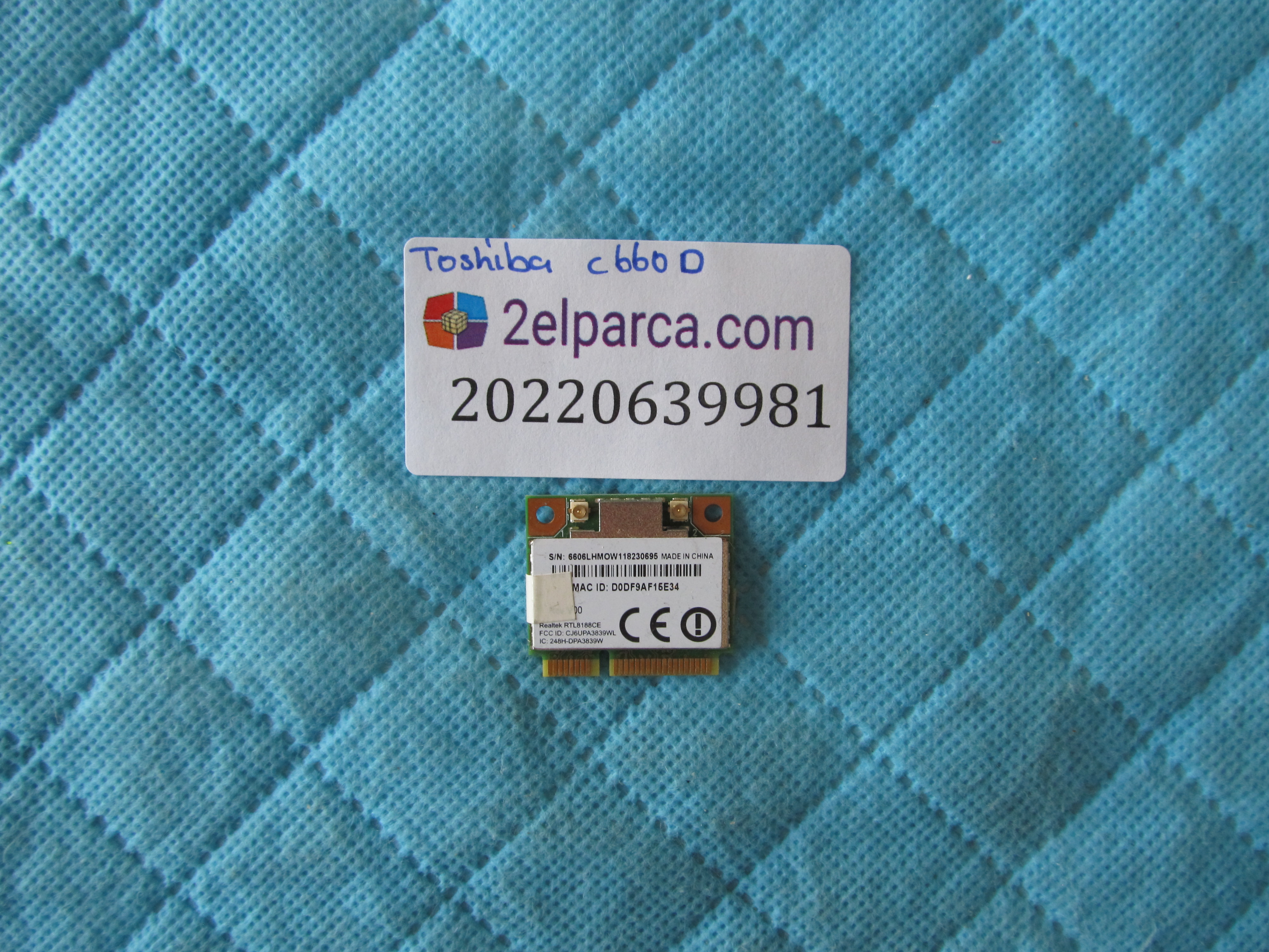 Toshiba c660d wifi karti orjinal ürün