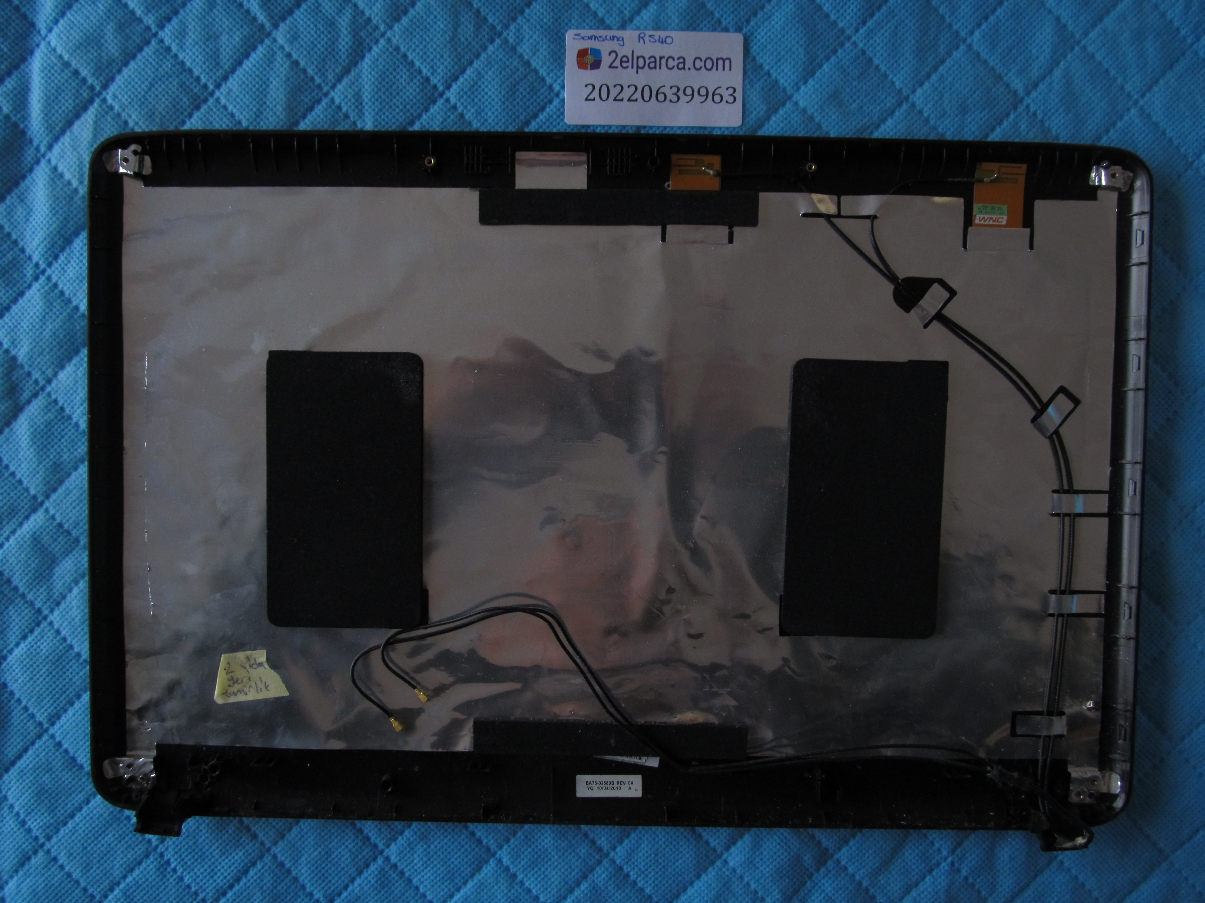 SAMSUNG Samsung r540 arka kapak lcd back cover (2 vida yeri tamirlik) küçük görsel 2