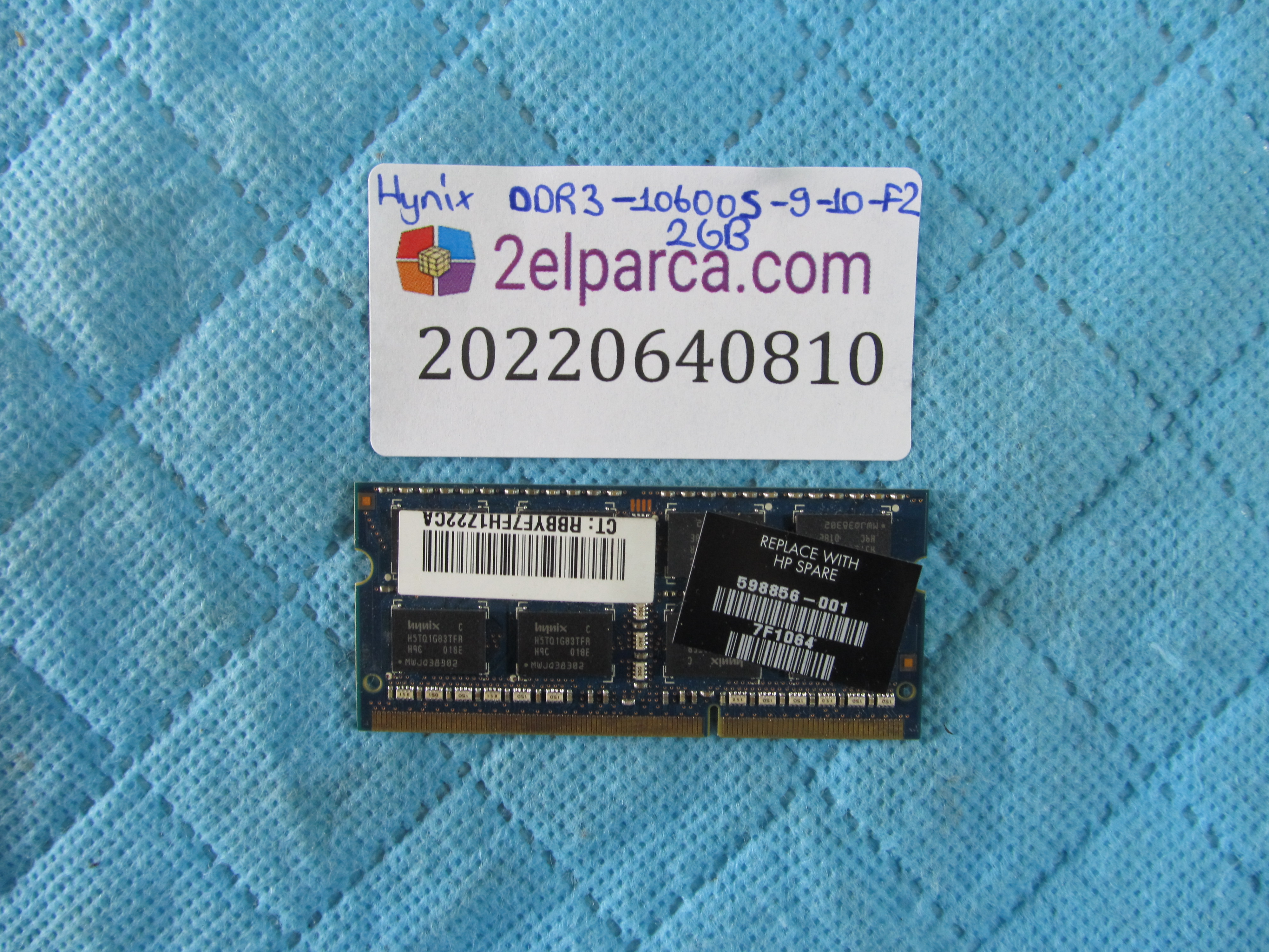 HYNİX Hynix ddr3-10600s-9-10-f2 2gb ram bellek orjinal ürün küçük görsel 2