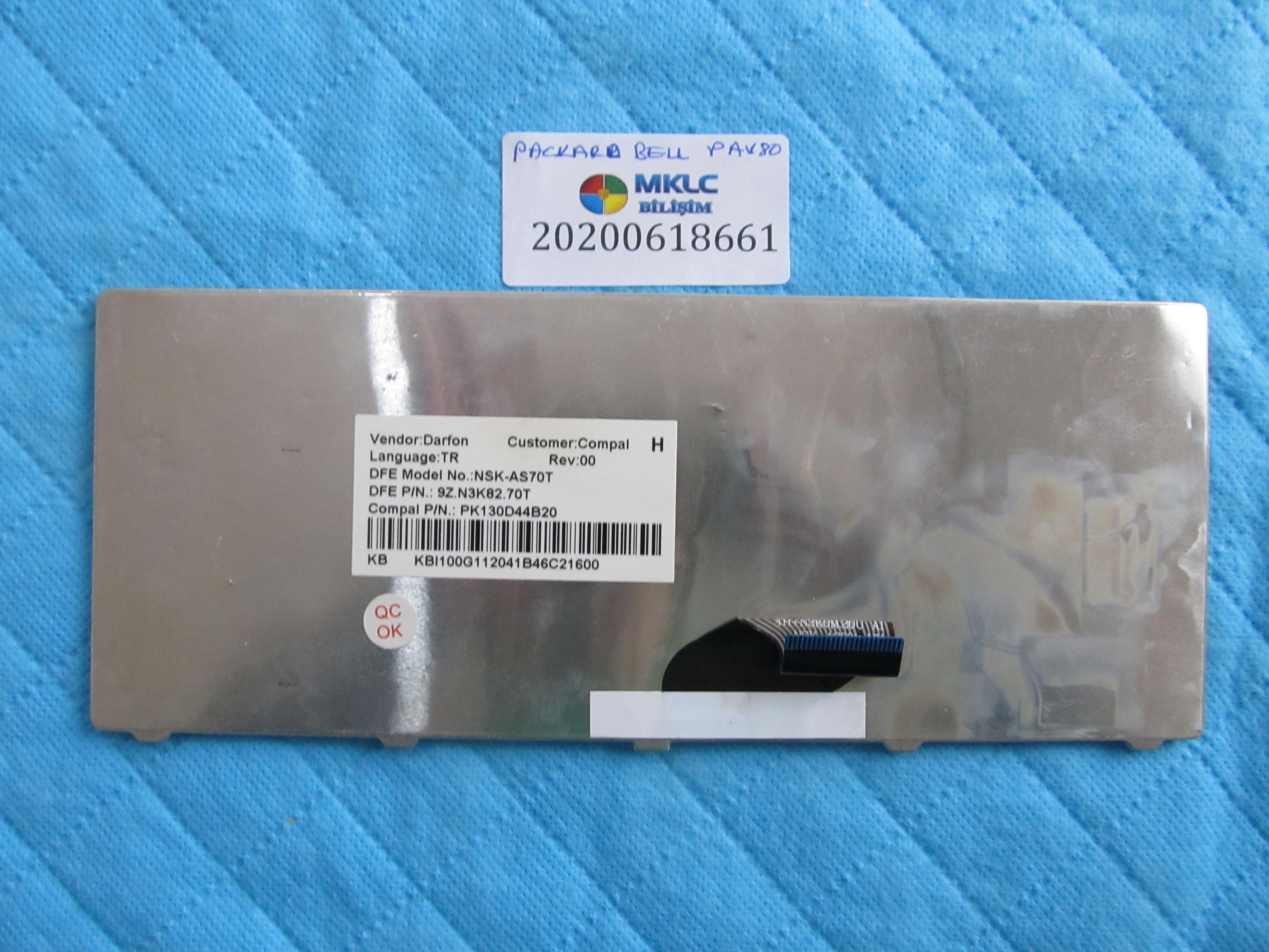 PACKARD BELL Packard bell pav80 klavye tr q (2 tuş eksik ) küçük görsel 2