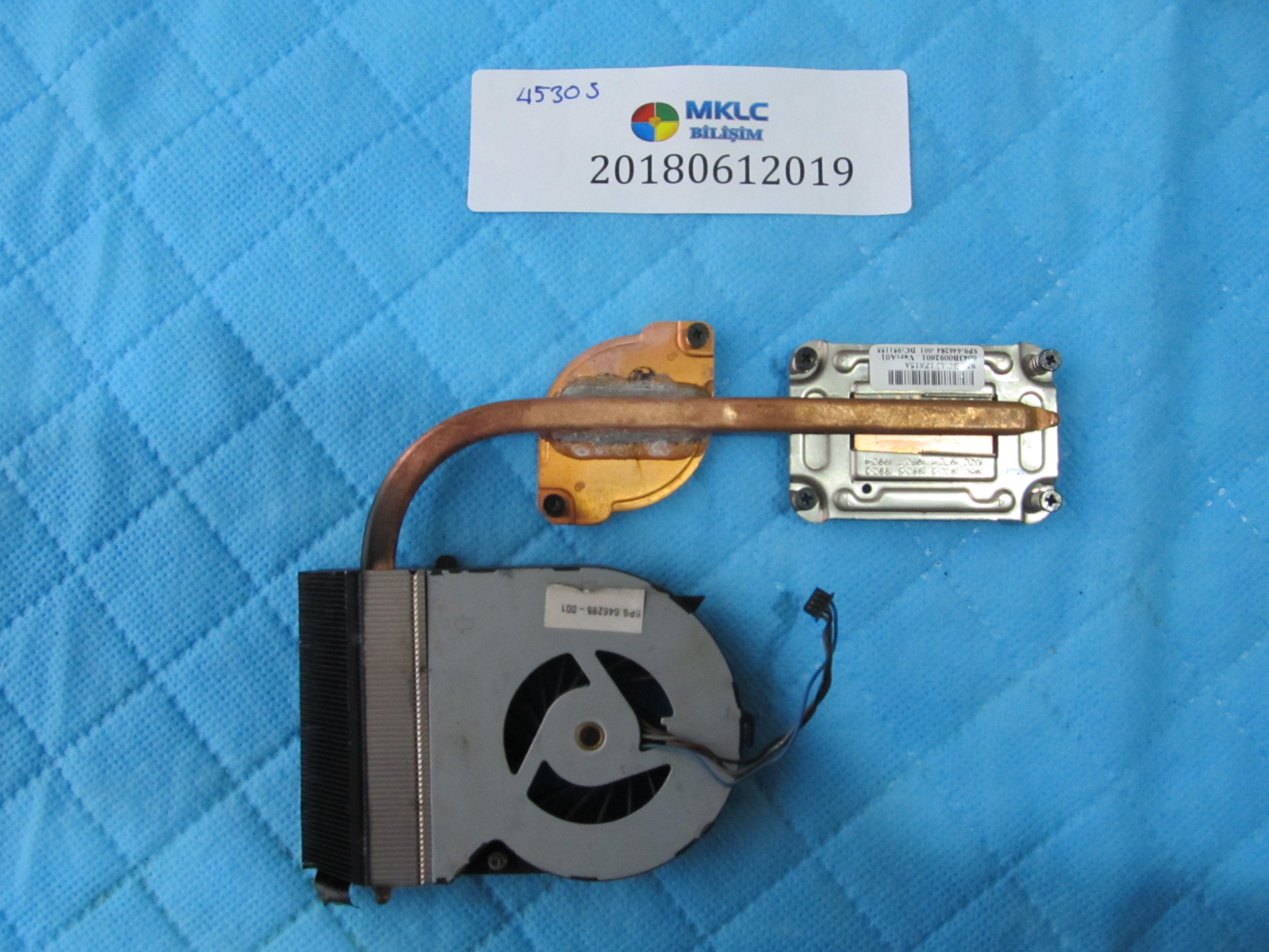 Hp 4530s fan bakir soğutucu (heatsink) orjinal ürün