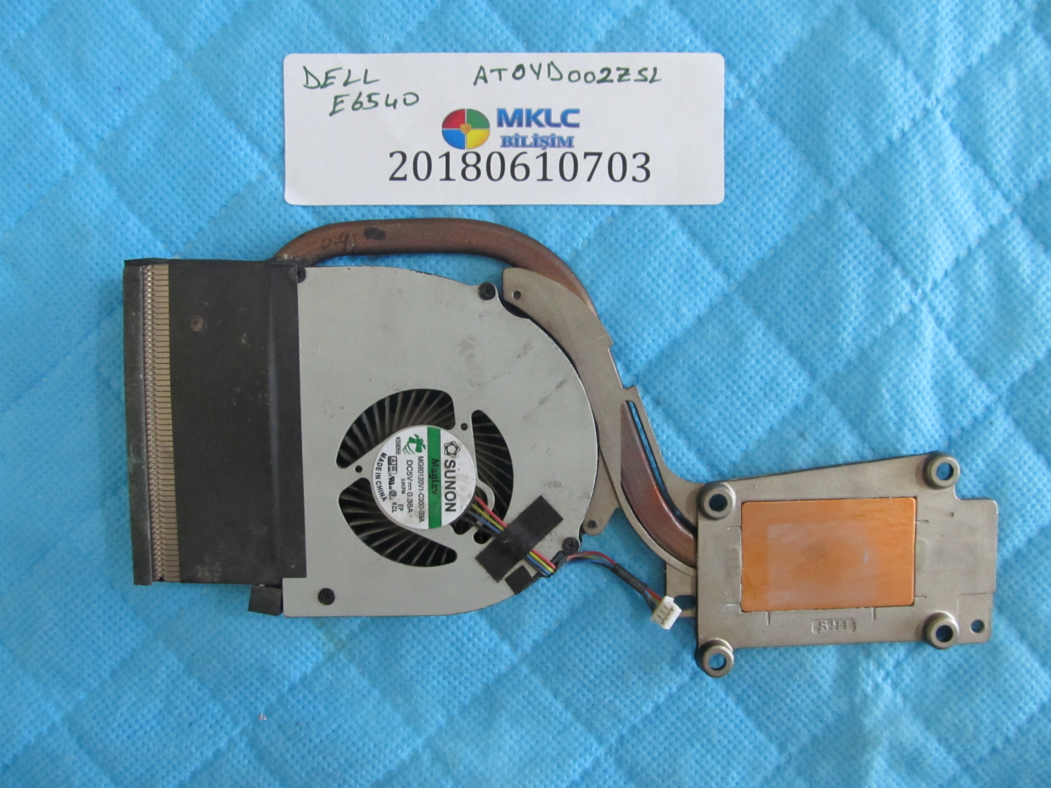 DELL Dell e6540 at0yd002zsl fan bakir soğutucu heatsink küçük görsel 2