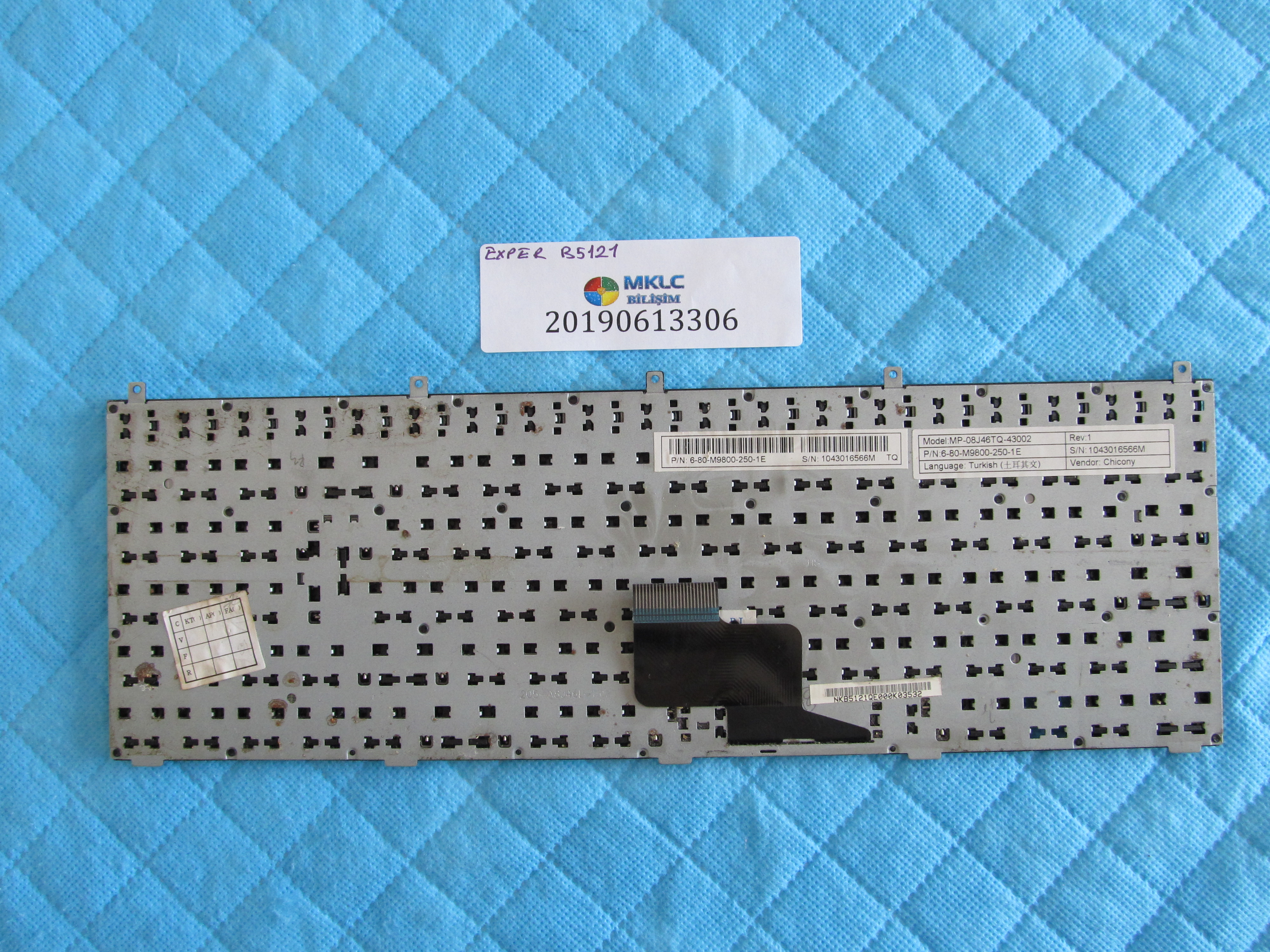 EXPER Exper b5121 klavye tr q ( tek tuş eksik ) küçük görsel 2