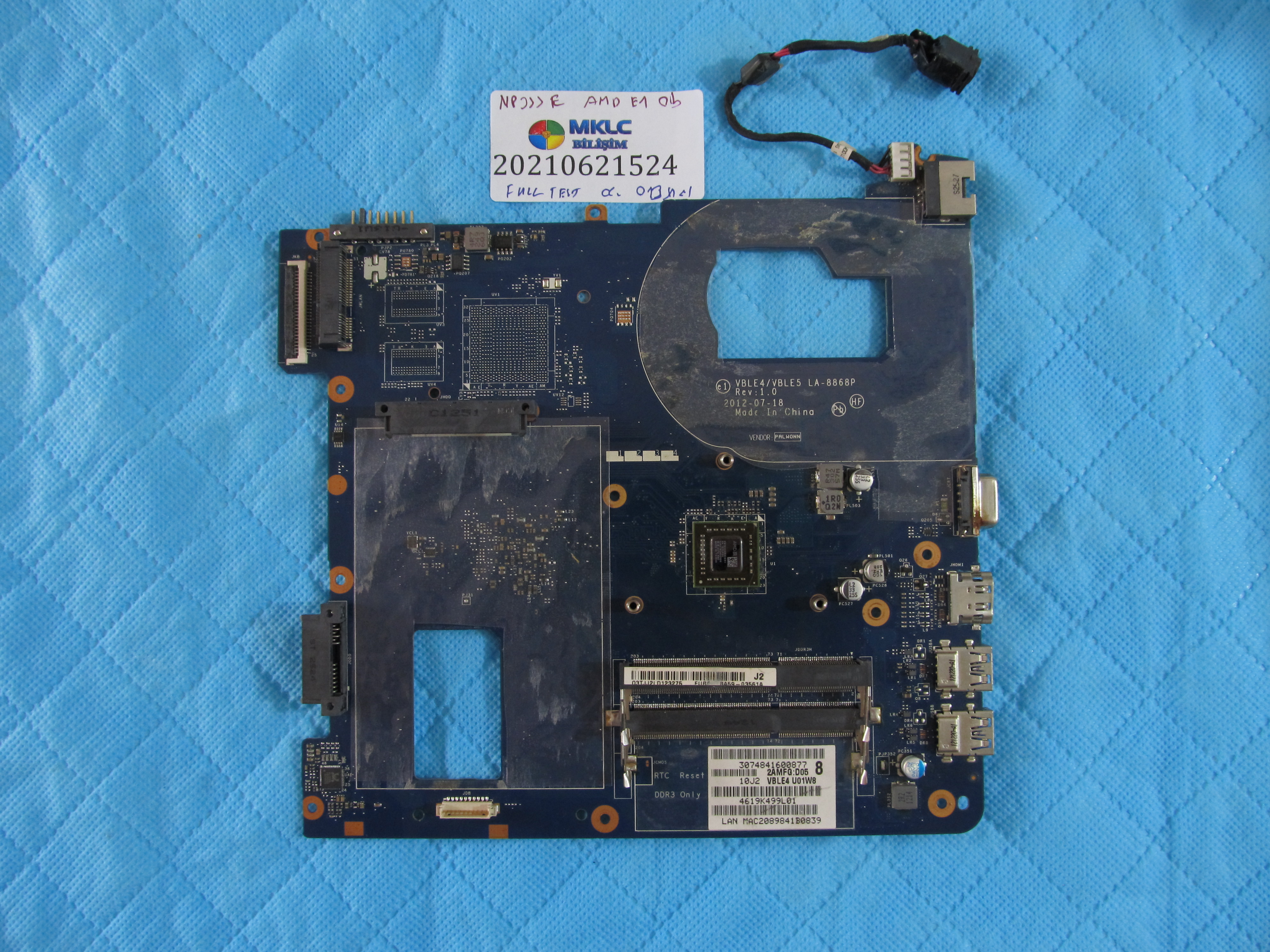 SAMSUNG Samsung np355e anakart amd e1 cpu orjinal ürün küçük görsel 2