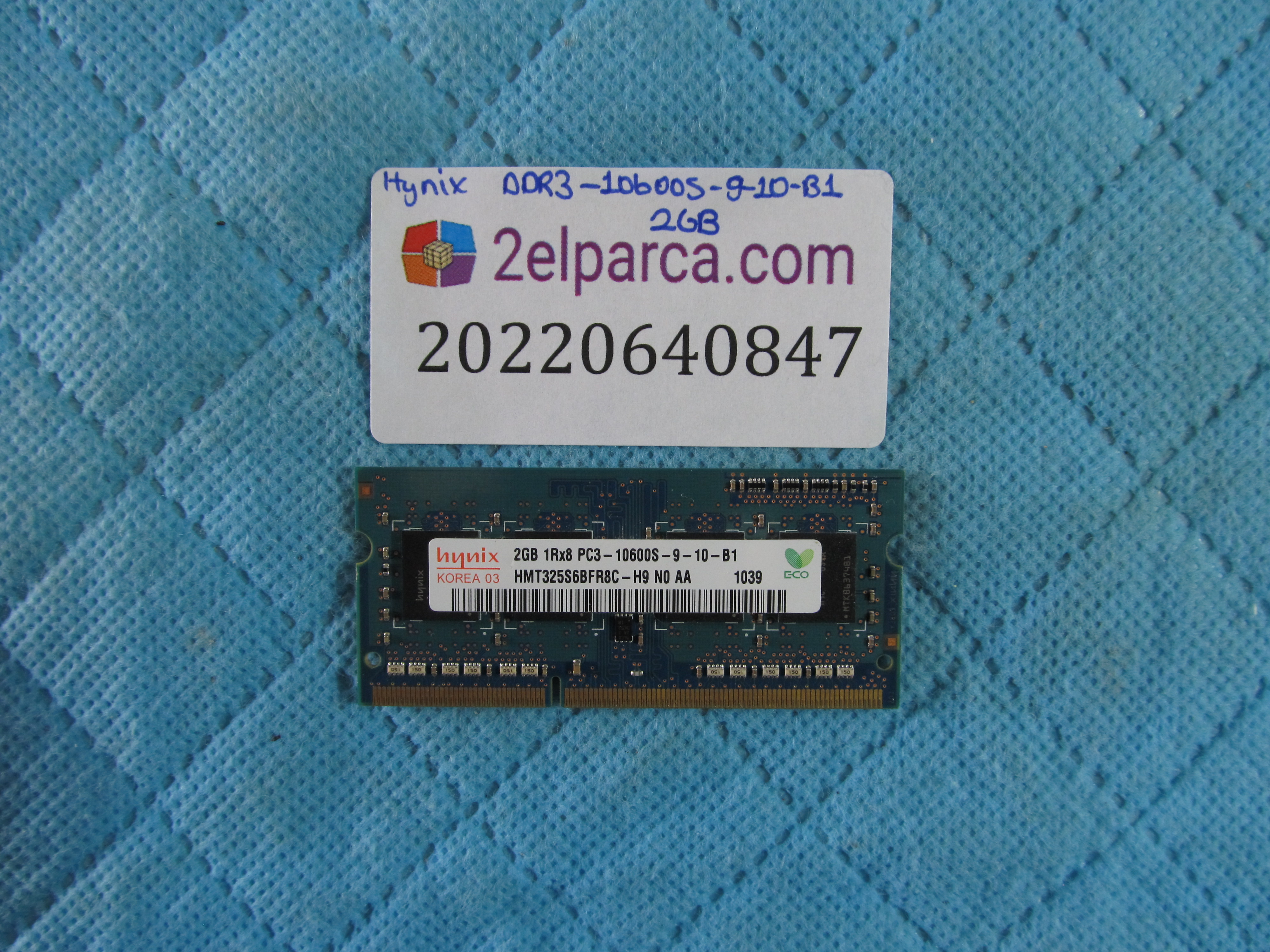 Hynix ddr3-10600s-9-10-b1 2gb ram bellek orjinal ürün