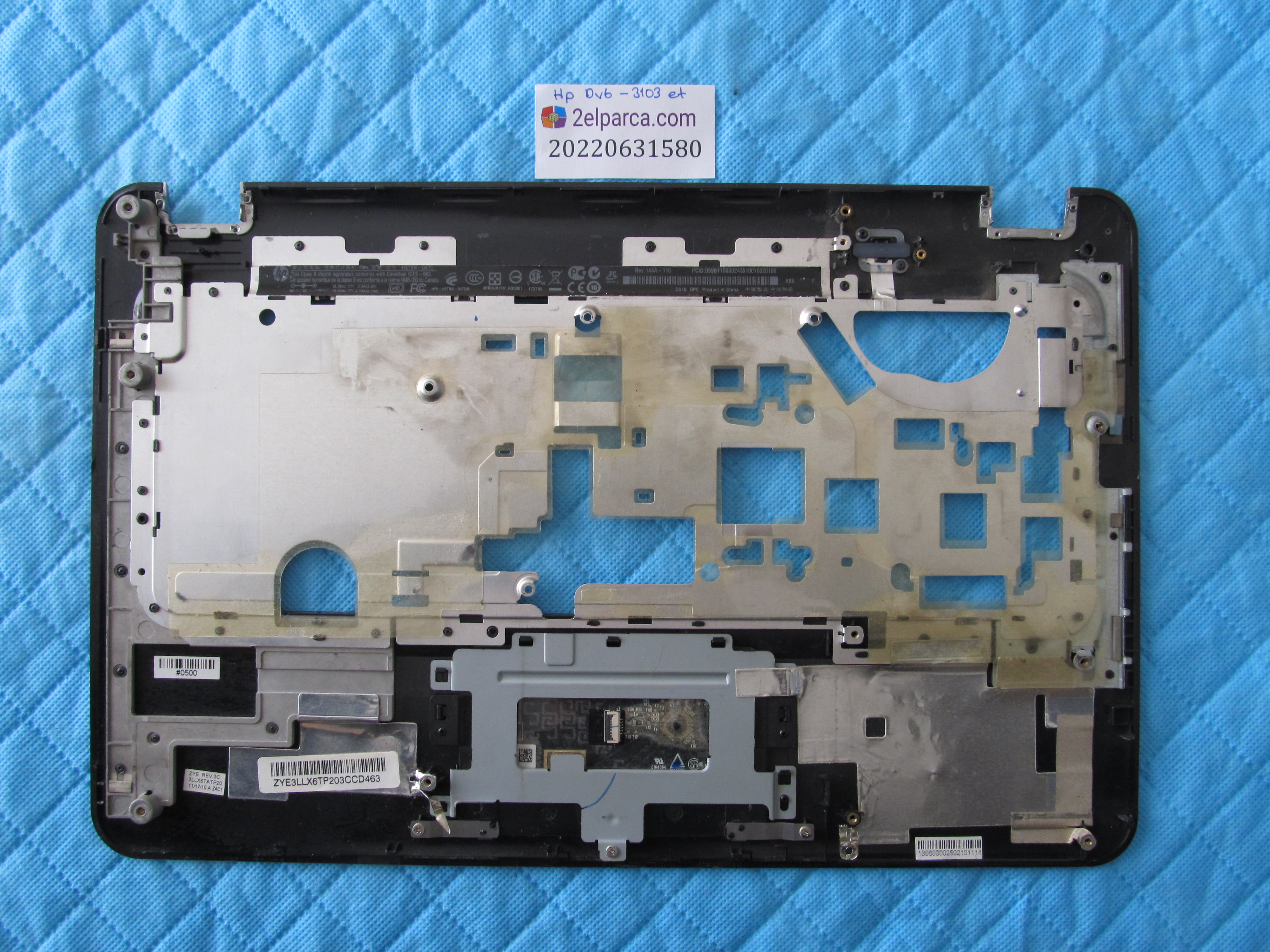 HP Hp dv6-3103 üst kasa klavye kasasi (1 vida yeri tamirli) küçük görsel 2