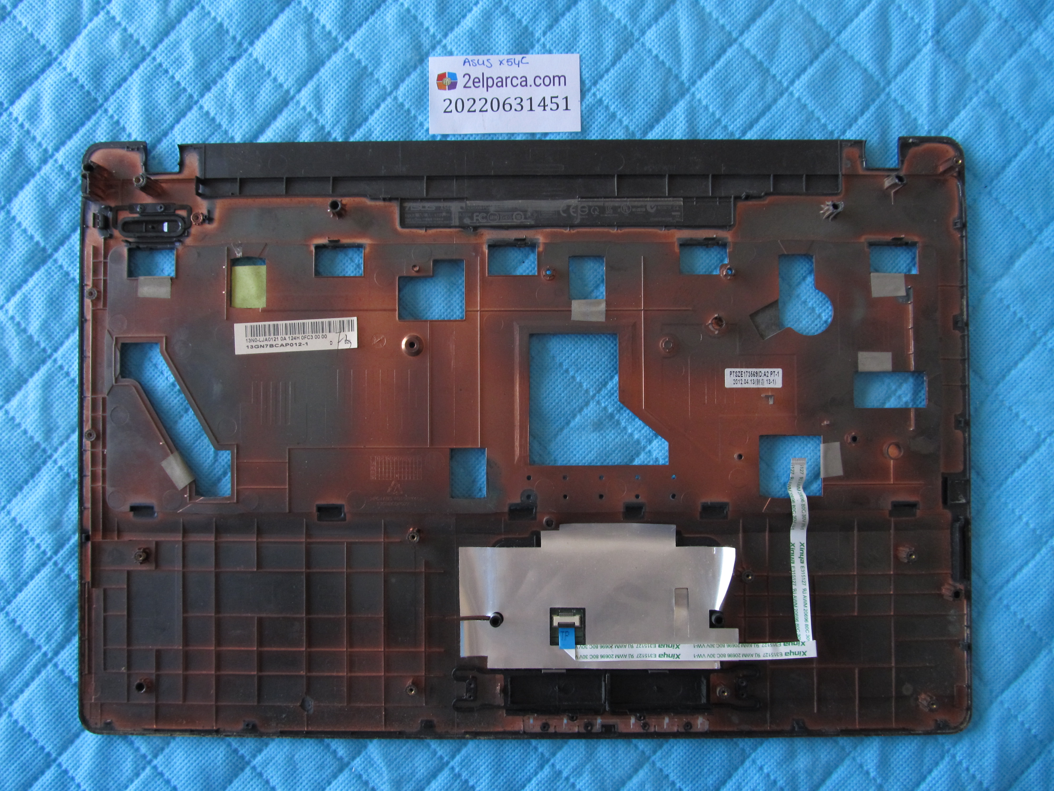 ASUS Asus x54c üst kas klavye kasasi (5 vida yeri tamirli) küçük görsel 2