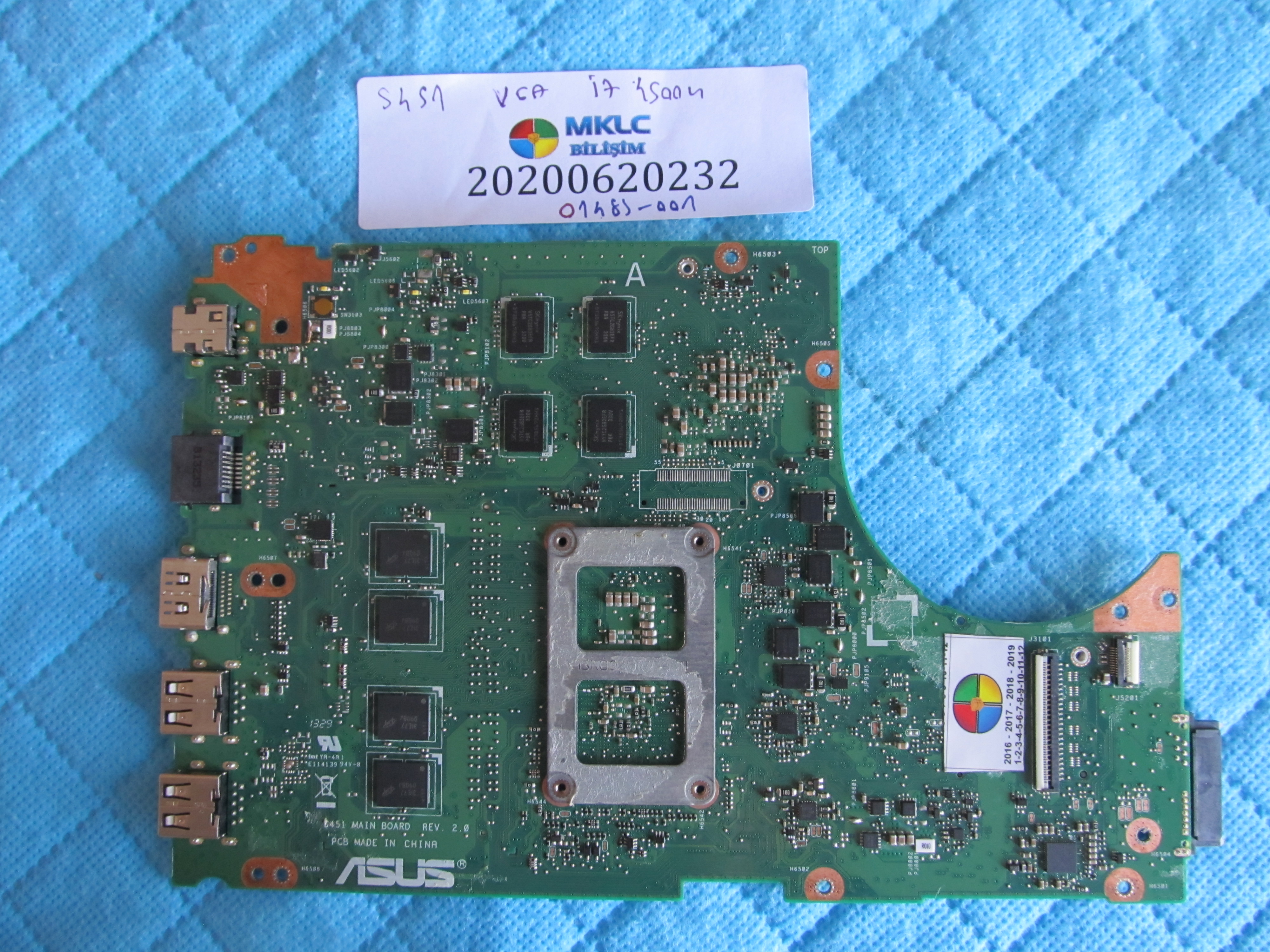 ASUS Asus s451 anakart i7 4500u nvidia vga orjinal sifir küçük görsel 2