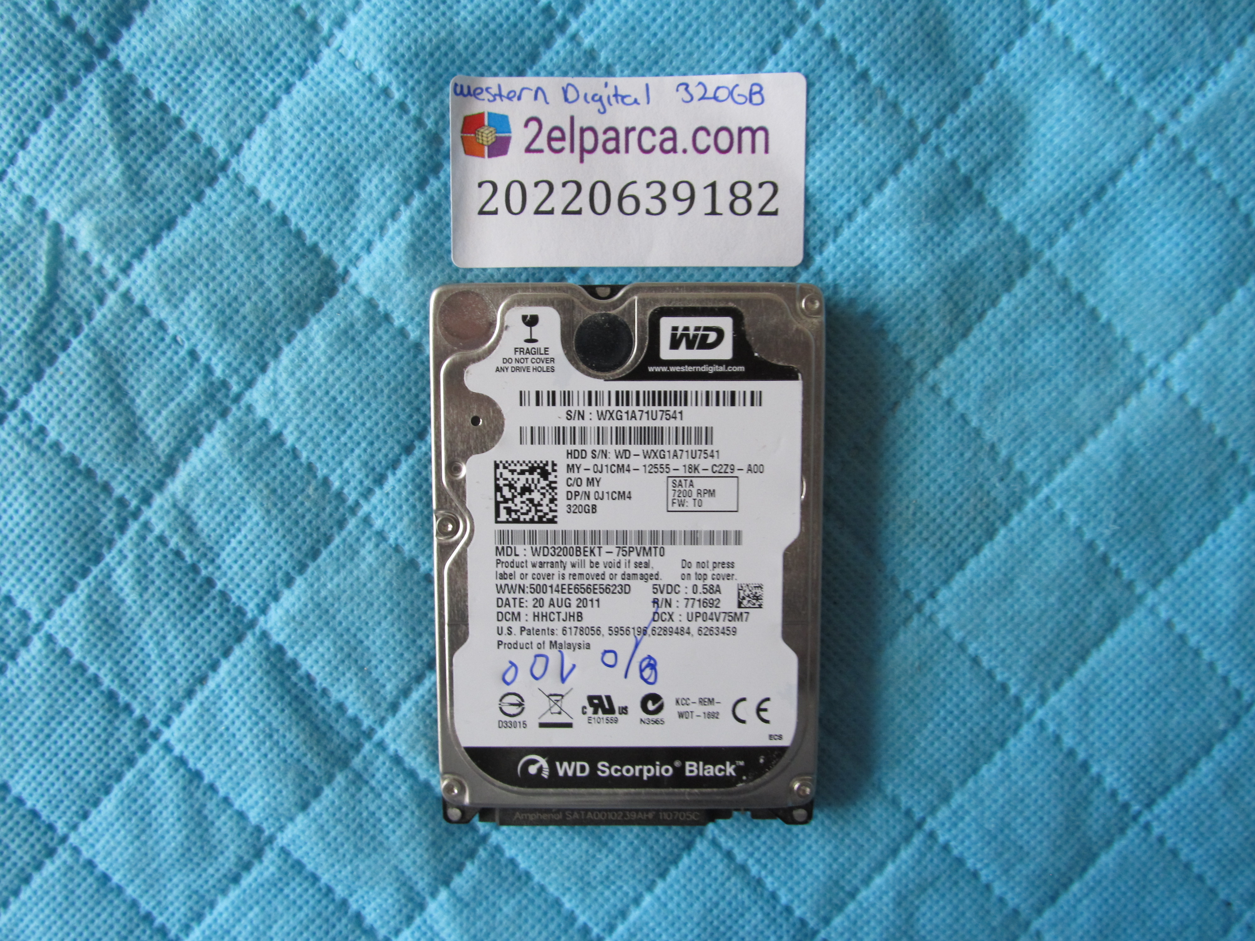 Western digital 320 gb 2.5" %100 sağlik orjinal testli ürün
