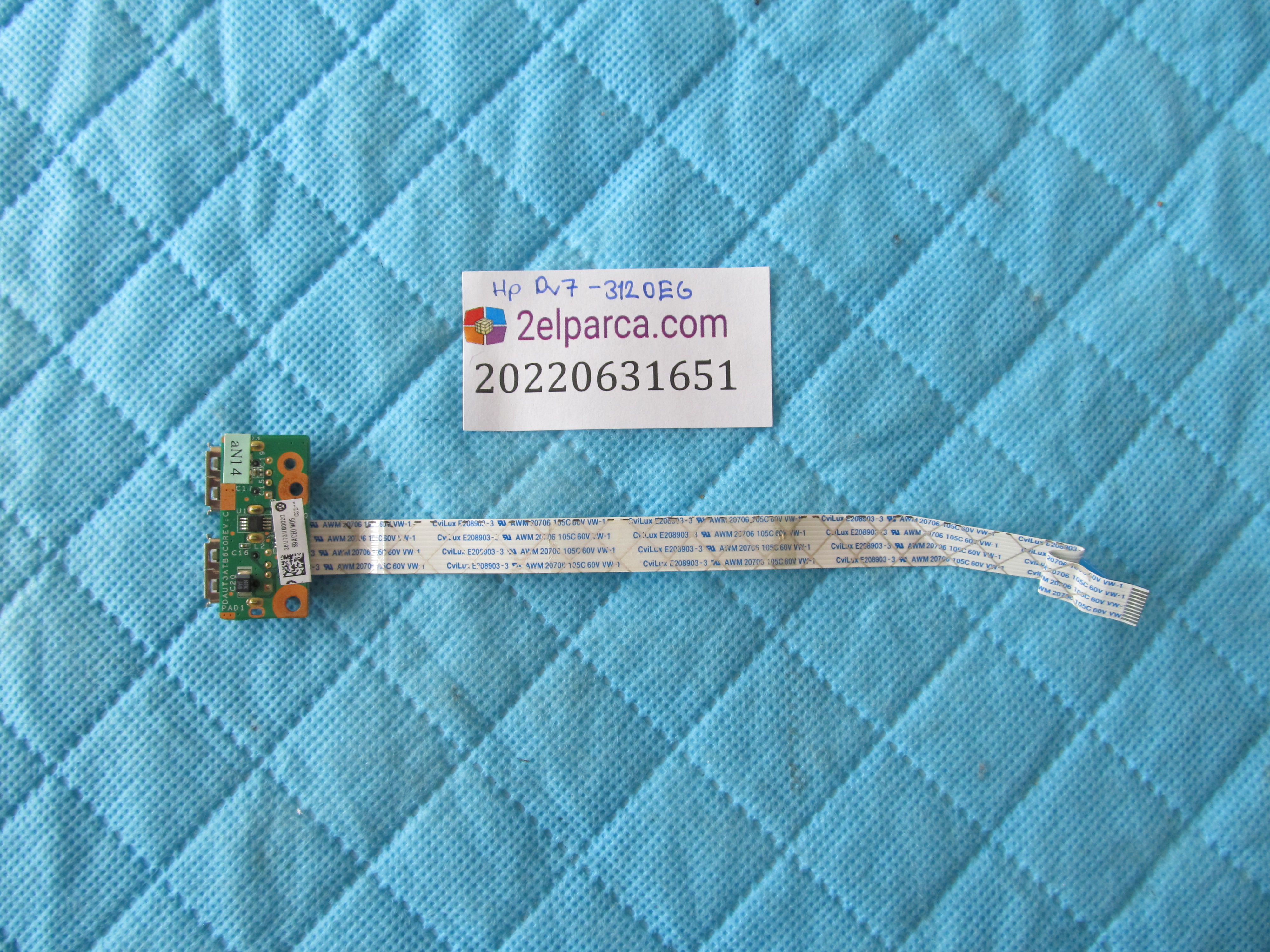 HP Hp dv7-3000 usb board flex küçük görsel 2