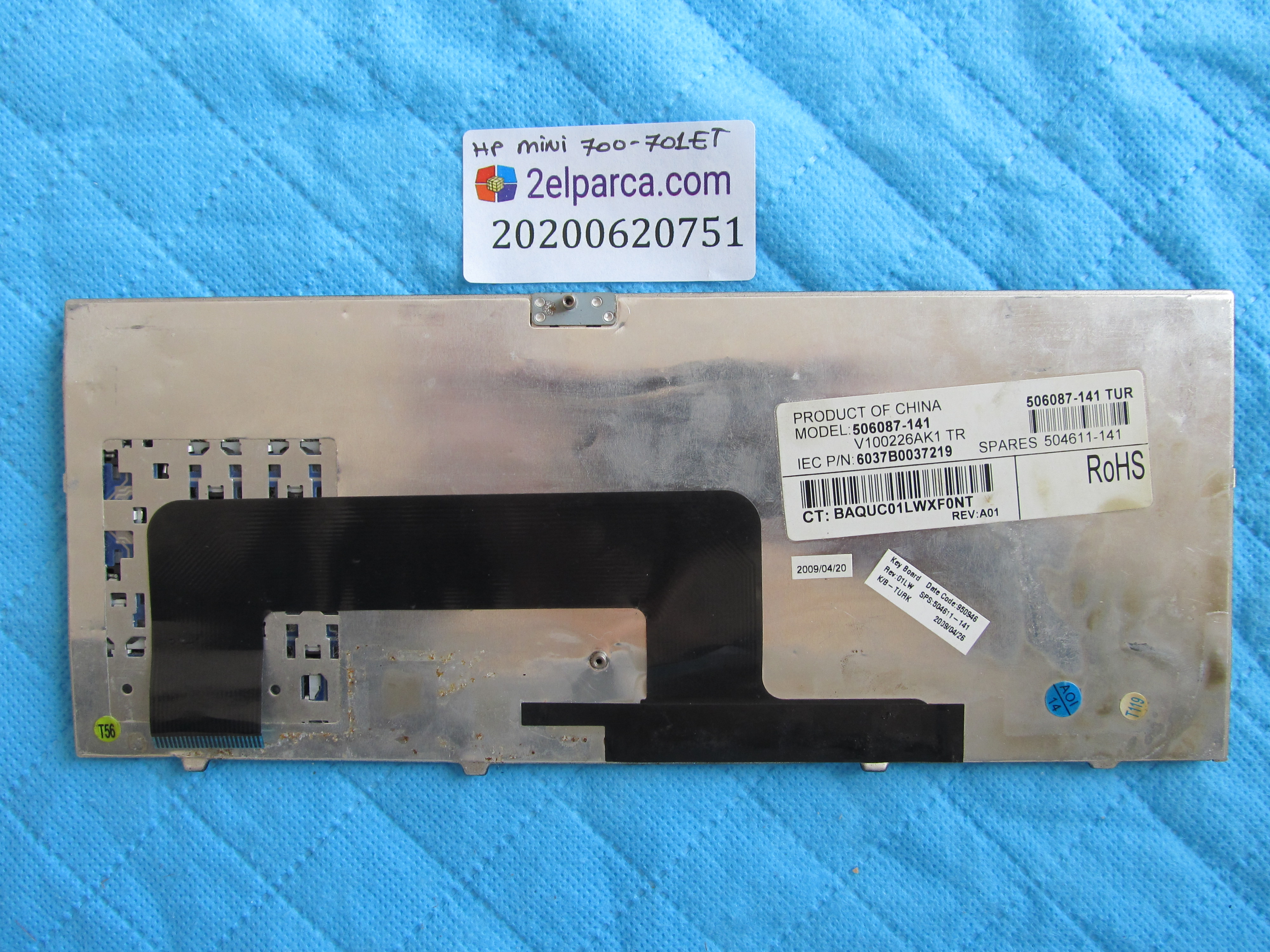 HP Hp compaq mini 700-701et klavye tr q küçük görsel 2
