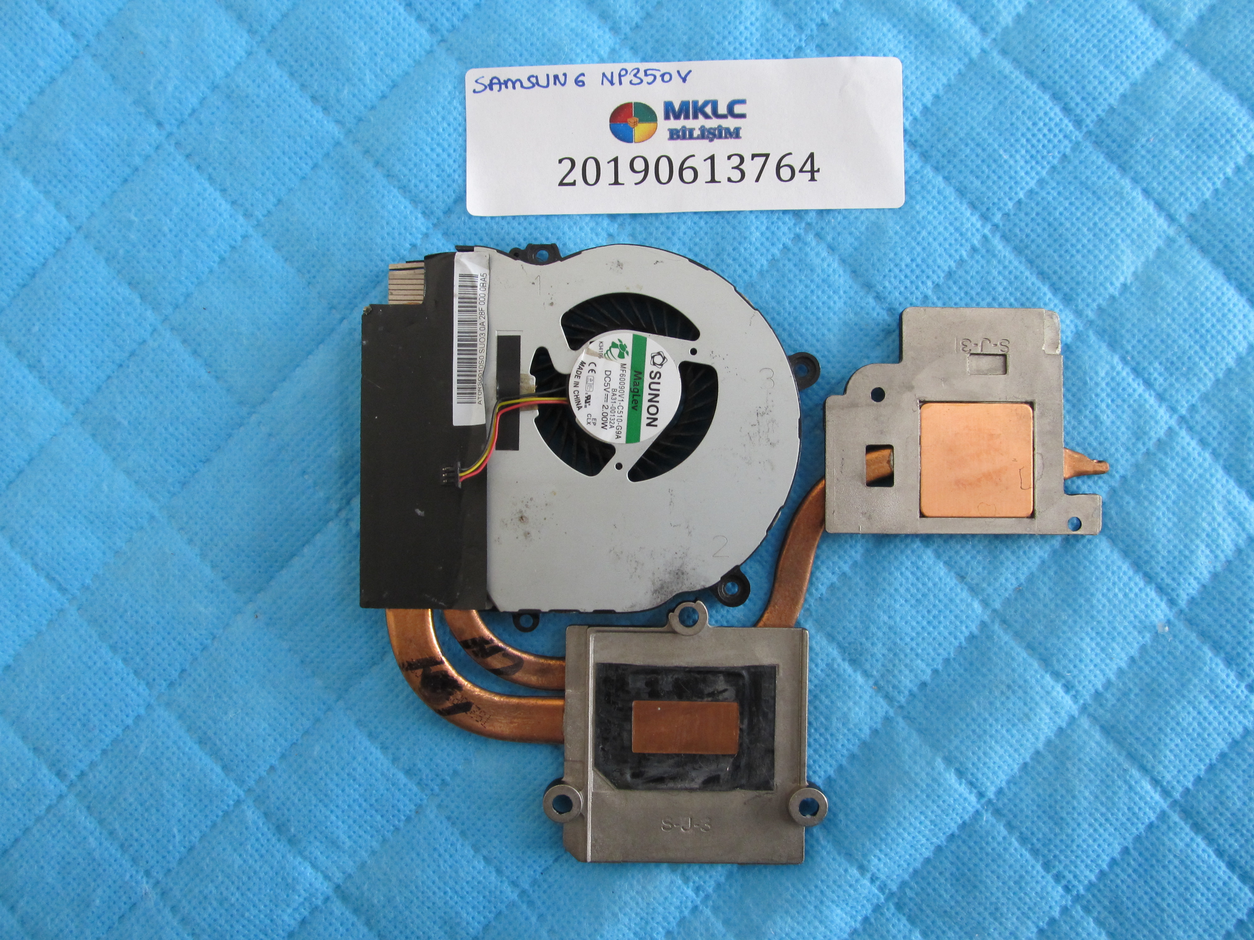 SAMSUNG Samsung np350v fan bakir soğutucu (heatsink) küçük görsel 2