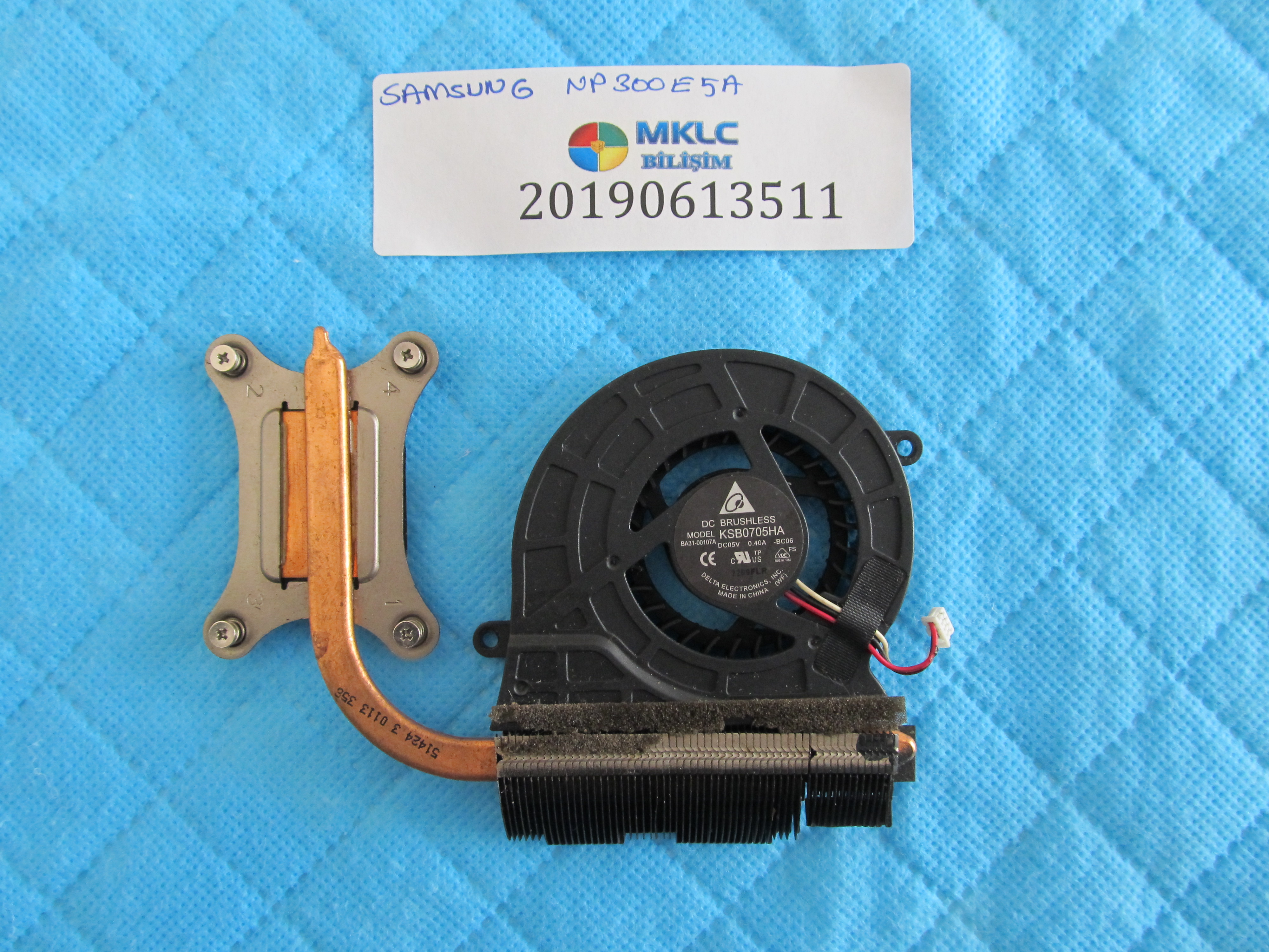 Samsung np300e5a fan bakir soğutucu (heatsink)