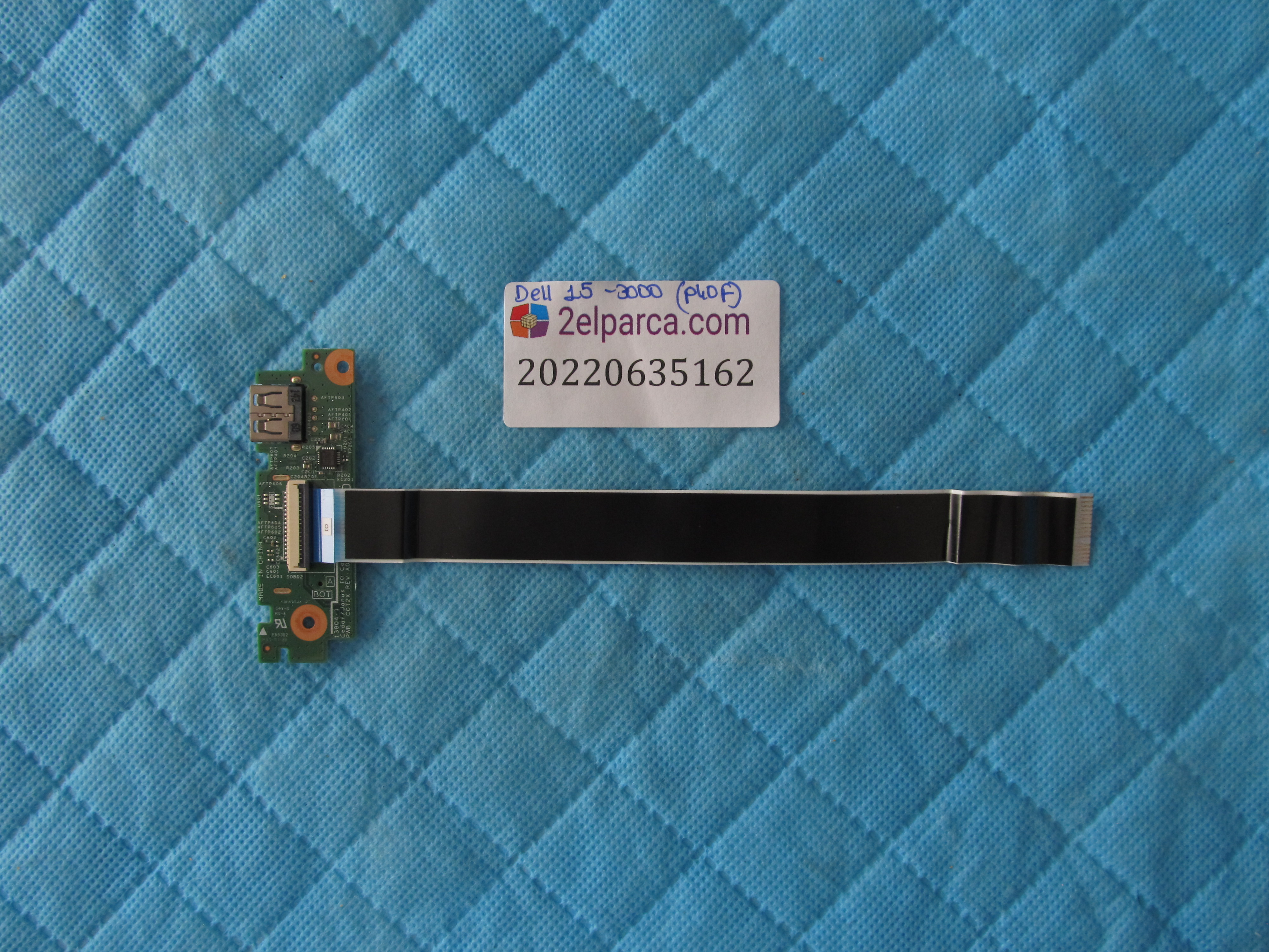 DELL Dell 15-3000 usb kart cr reader board flex dahil  p40f  orjinal ürün küçük görsel 2