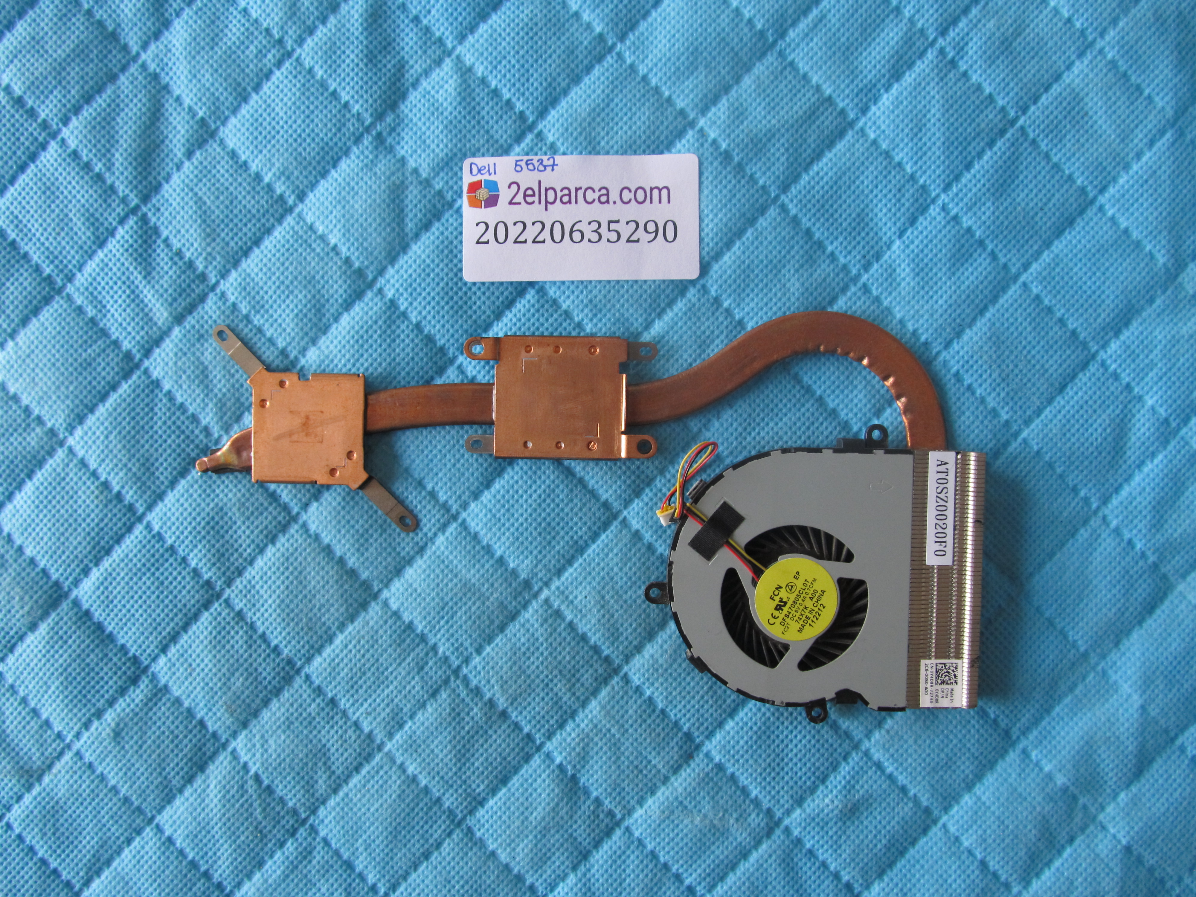 DELL Dell 5537 fan bakir soğutucu (heatsink) orjinal ürün küçük görsel 2