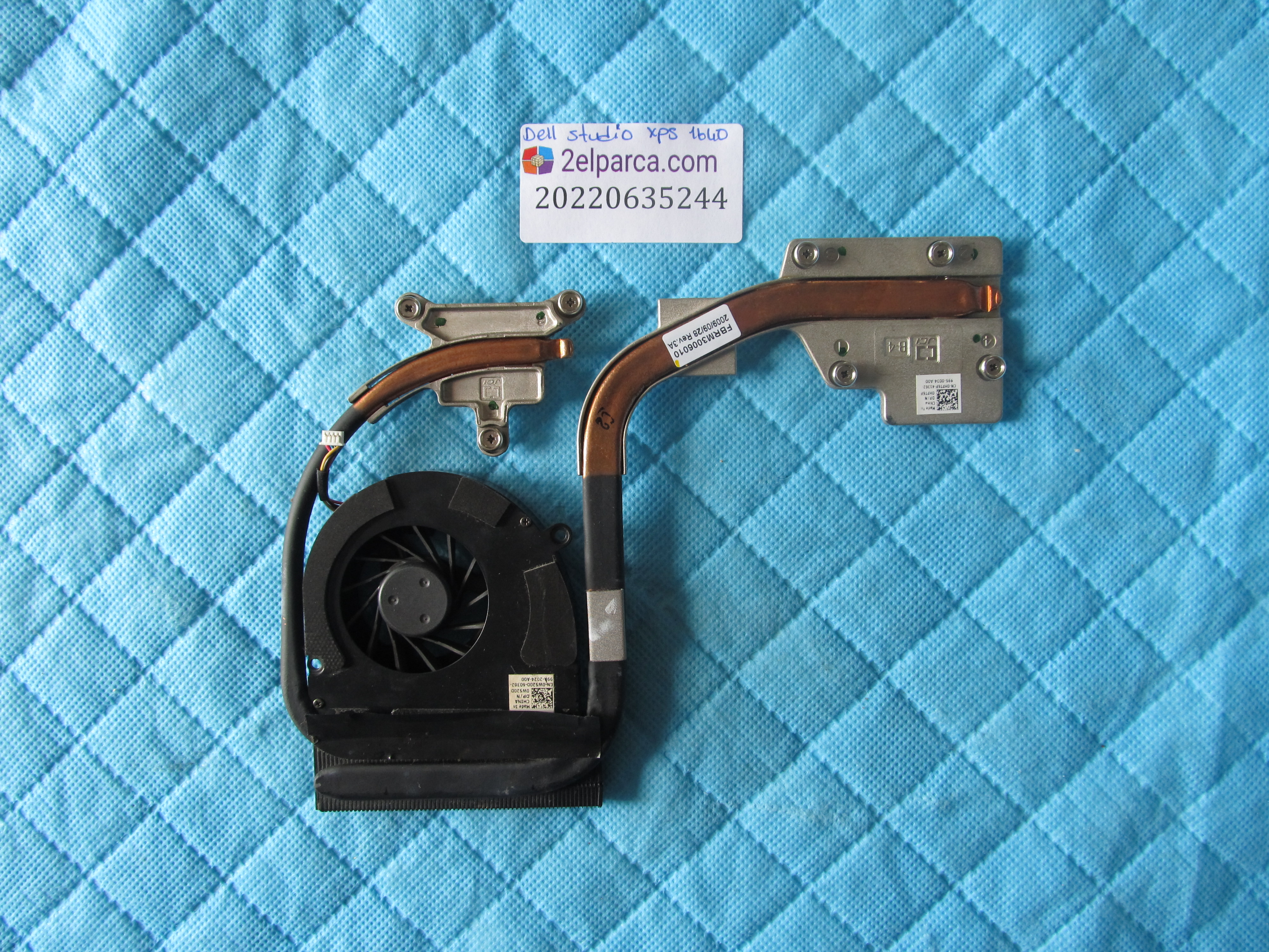 DELL Dell studio xps 1640 fan bakir soğutucu (heatsink) orjinal ürün küçük görsel 2