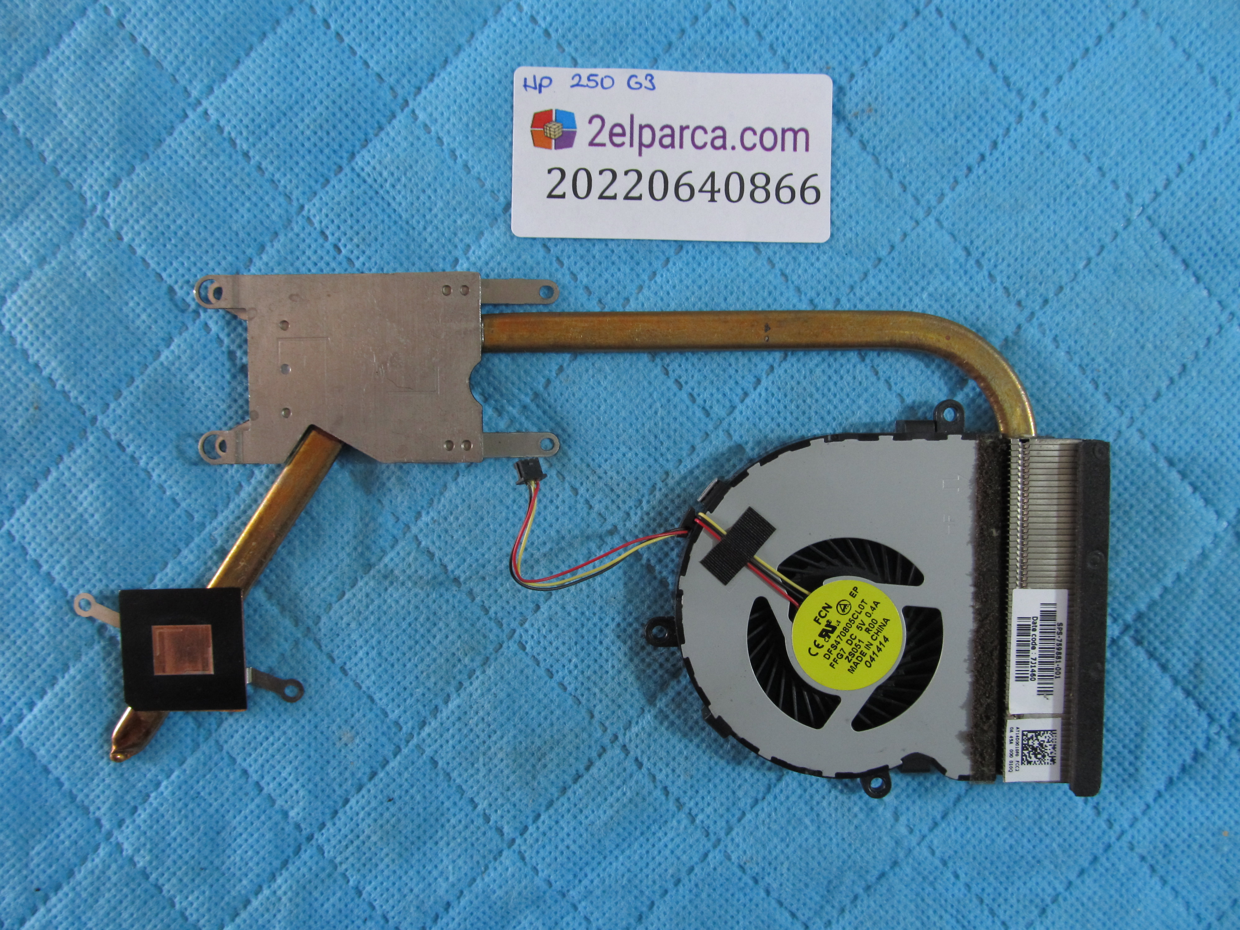 HP Hp 250 g3 fan bakir soğutucu (heatsink) orjinal ürün küçük görsel 2
