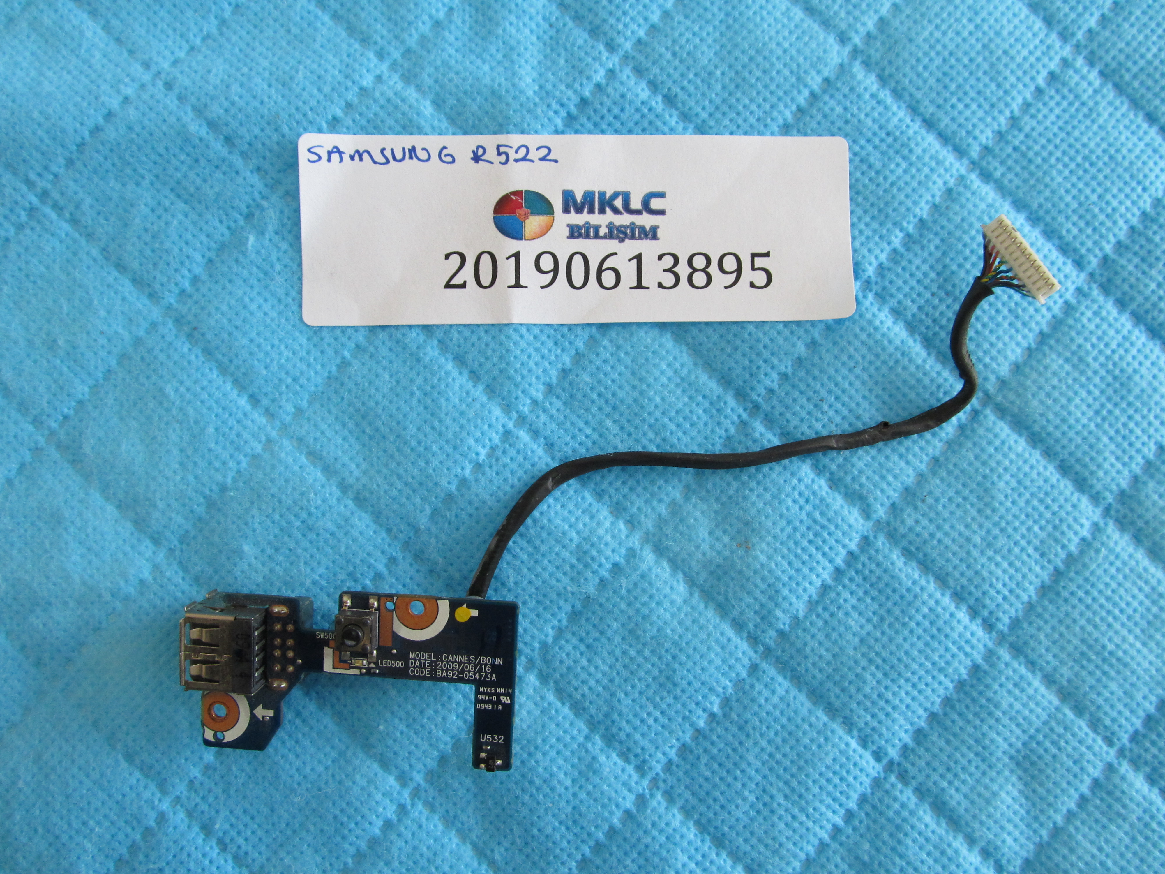 Samsung r522 usb port flex ve tetik karti