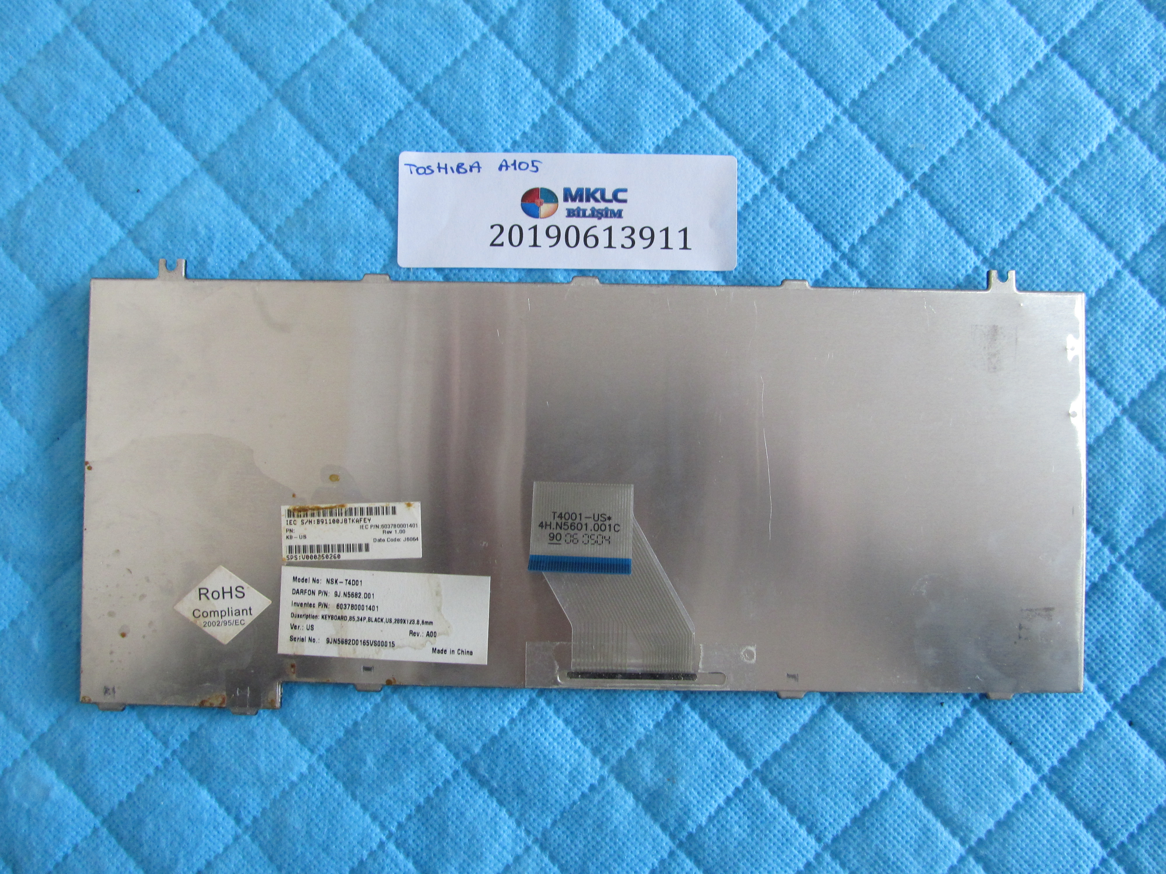 TOSHİBA Toshiba a105 klavye q tr (tek tuş eksik) küçük görsel 2