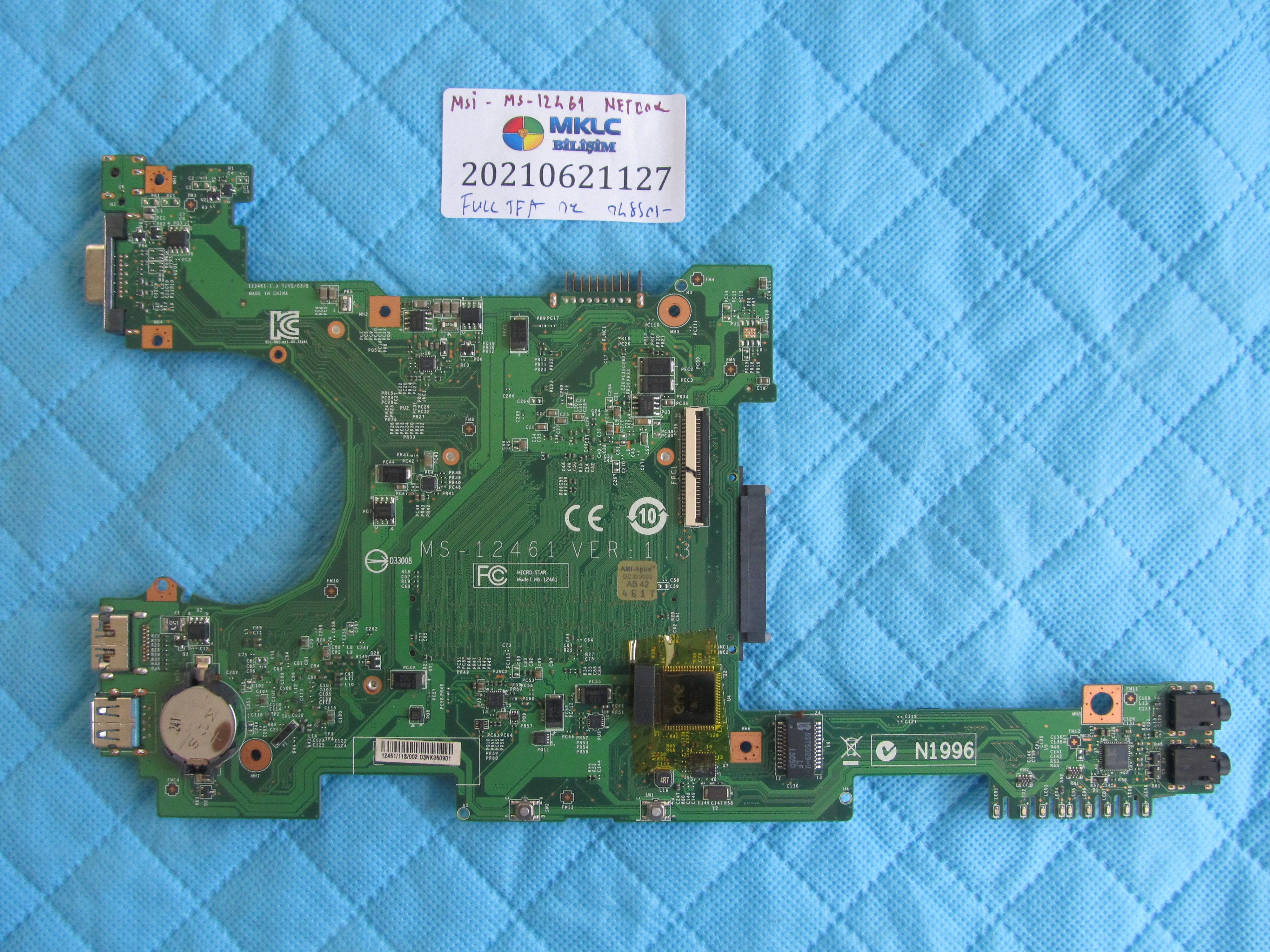 MSI Msi ms-12461 anakart netbook anakart küçük görsel 2