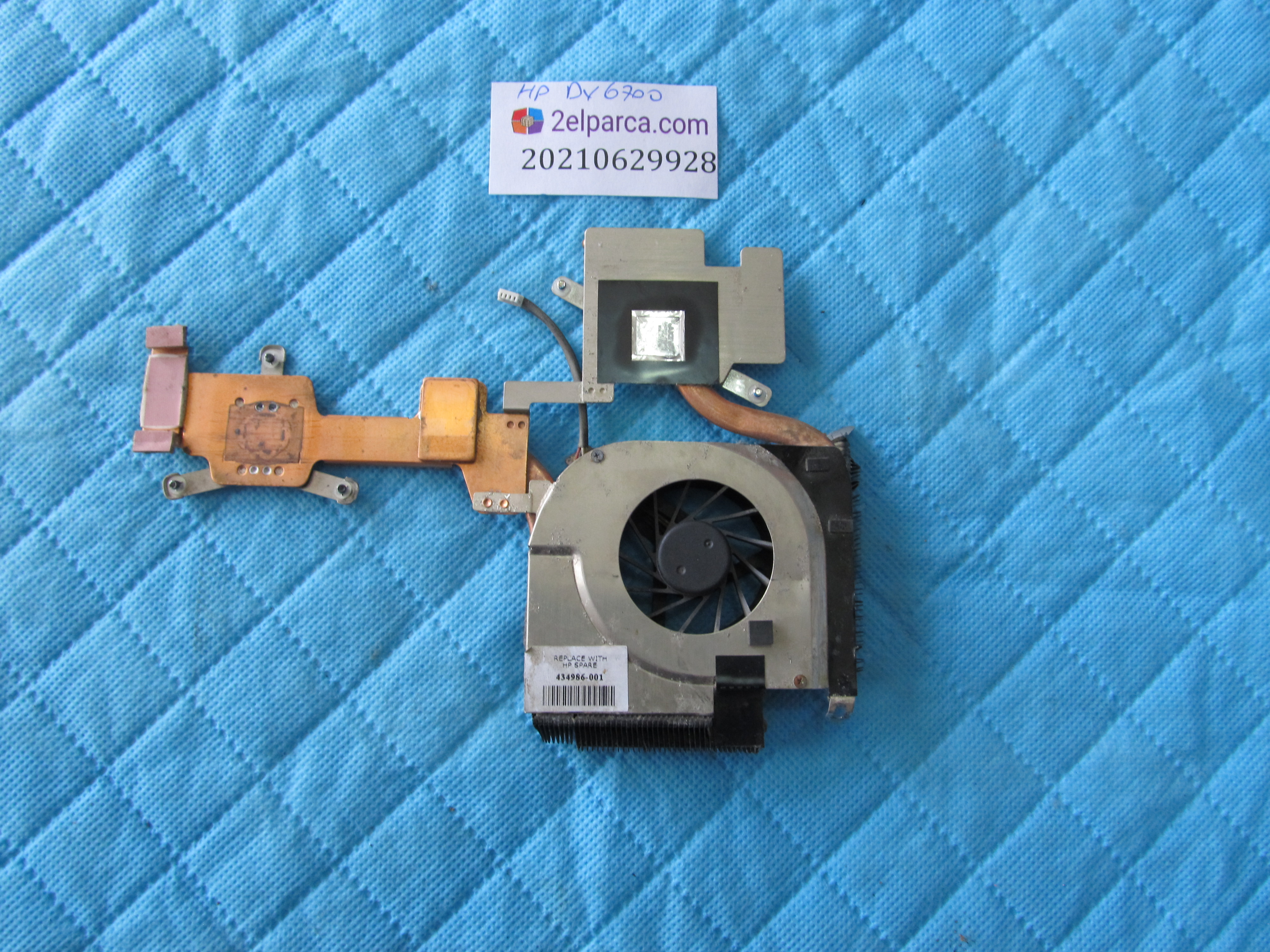HP Hp dv6700 fan bakir soğutucu (heatsink) orjinal ürün küçük görsel 2