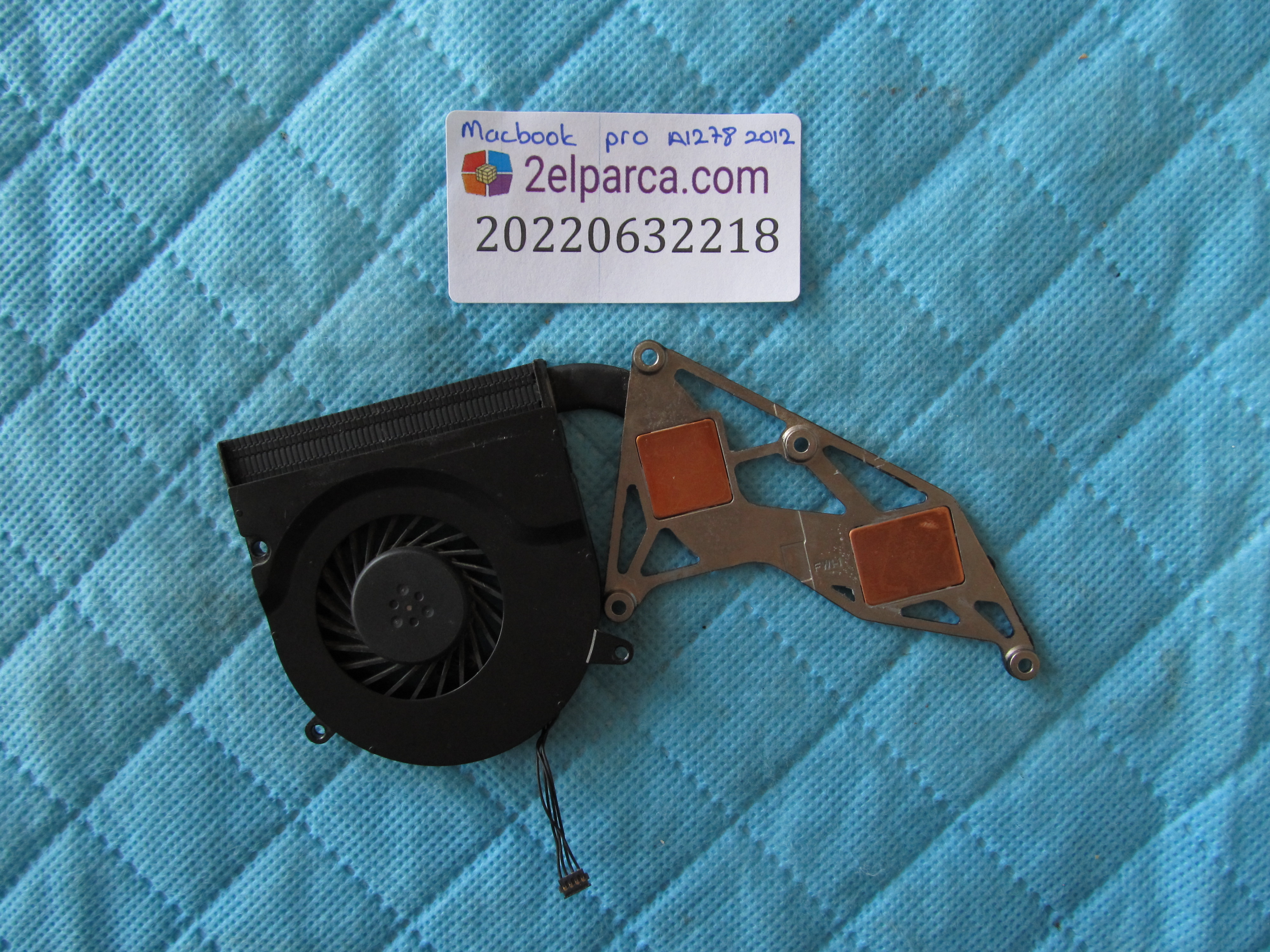 APPLE Apple macbook pro a1278 2012 fan + soğutucu bakir heatsink orjinal ürün küçük görsel 2