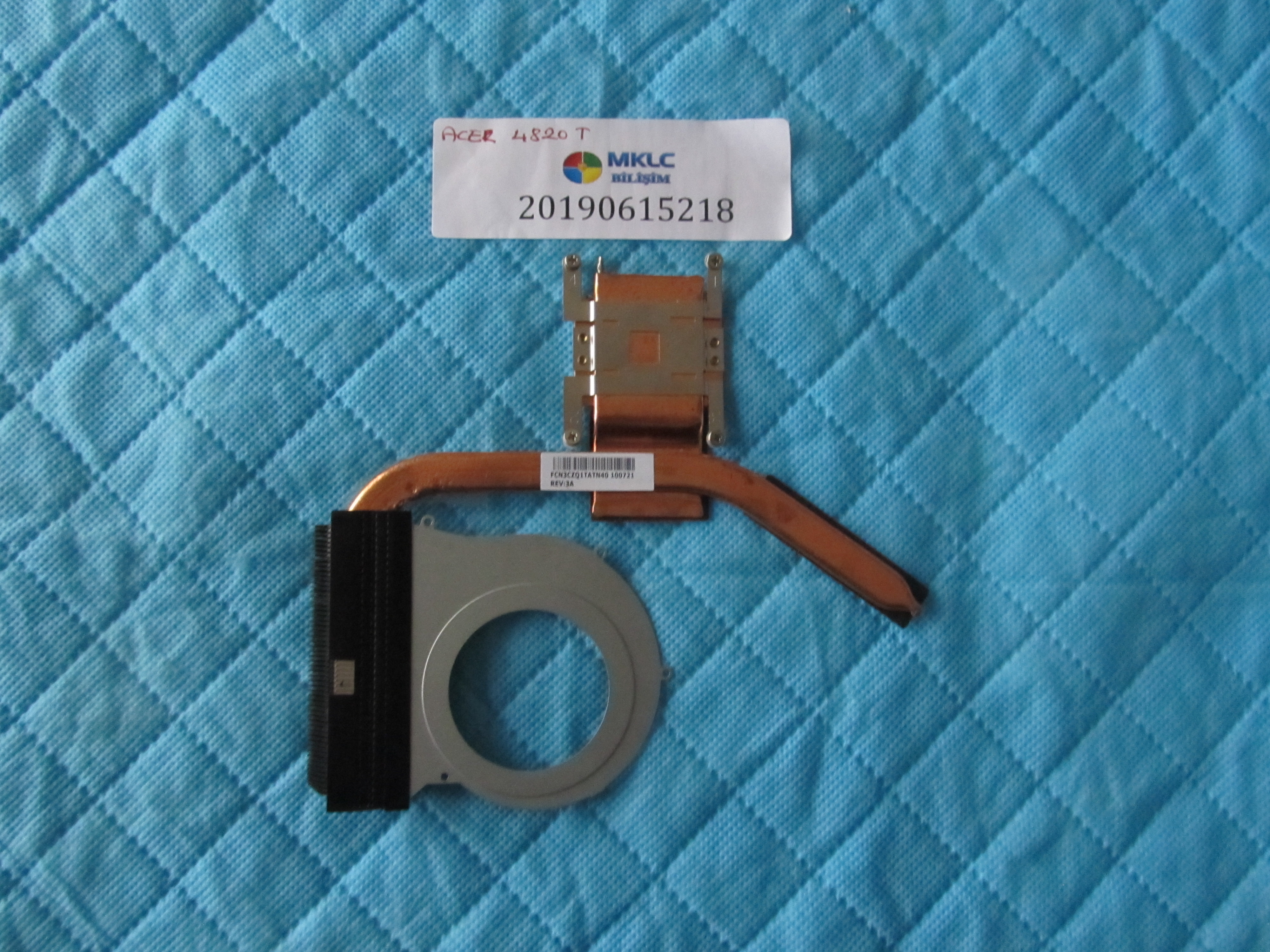 ACER Acer 4820t fan bakir soğutucu (heatsink) orjinal ürün küçük görsel 2