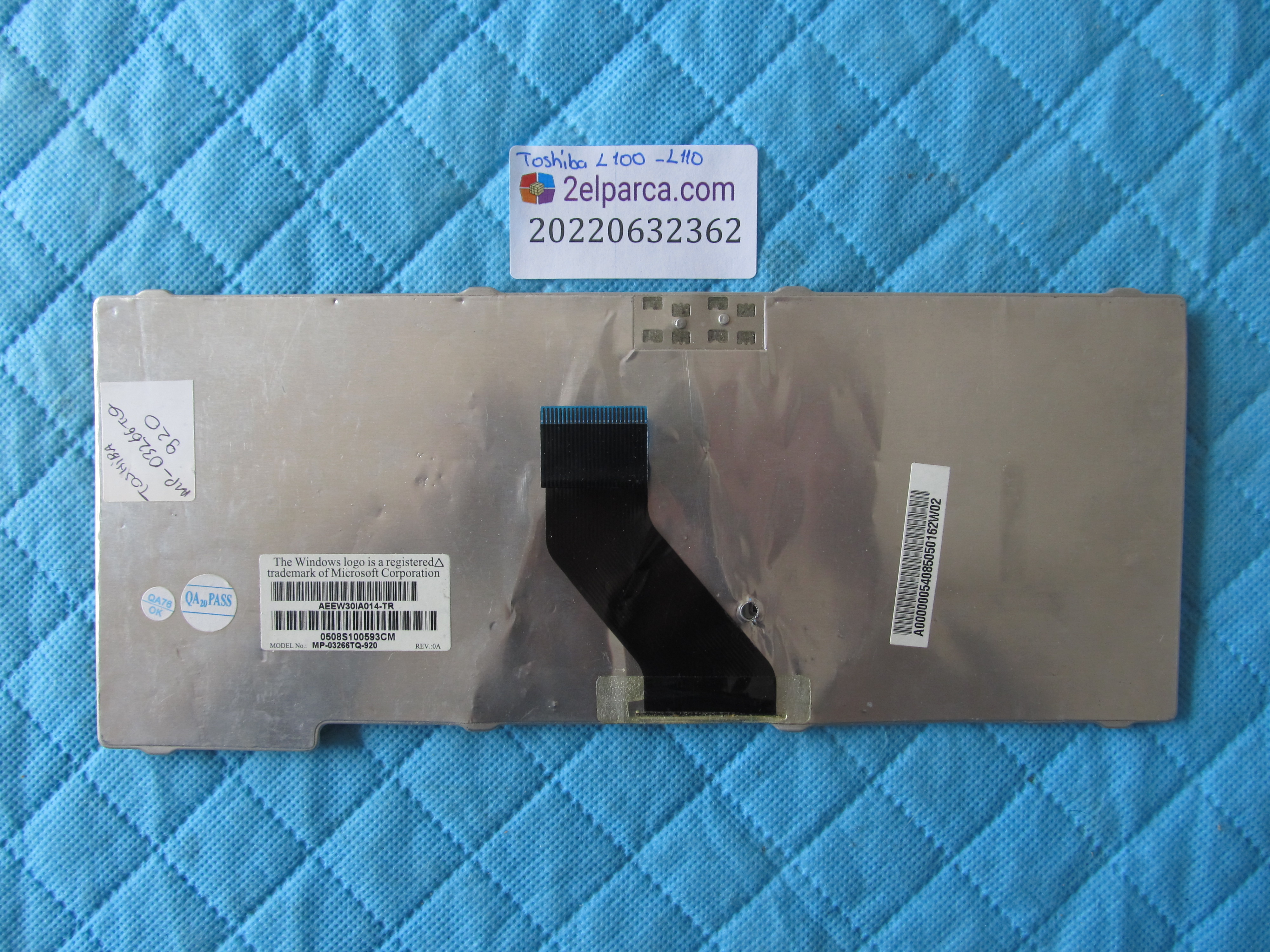 TOSHİBA Toshiba l100 klavye l110 orjinal ürün küçük görsel 2